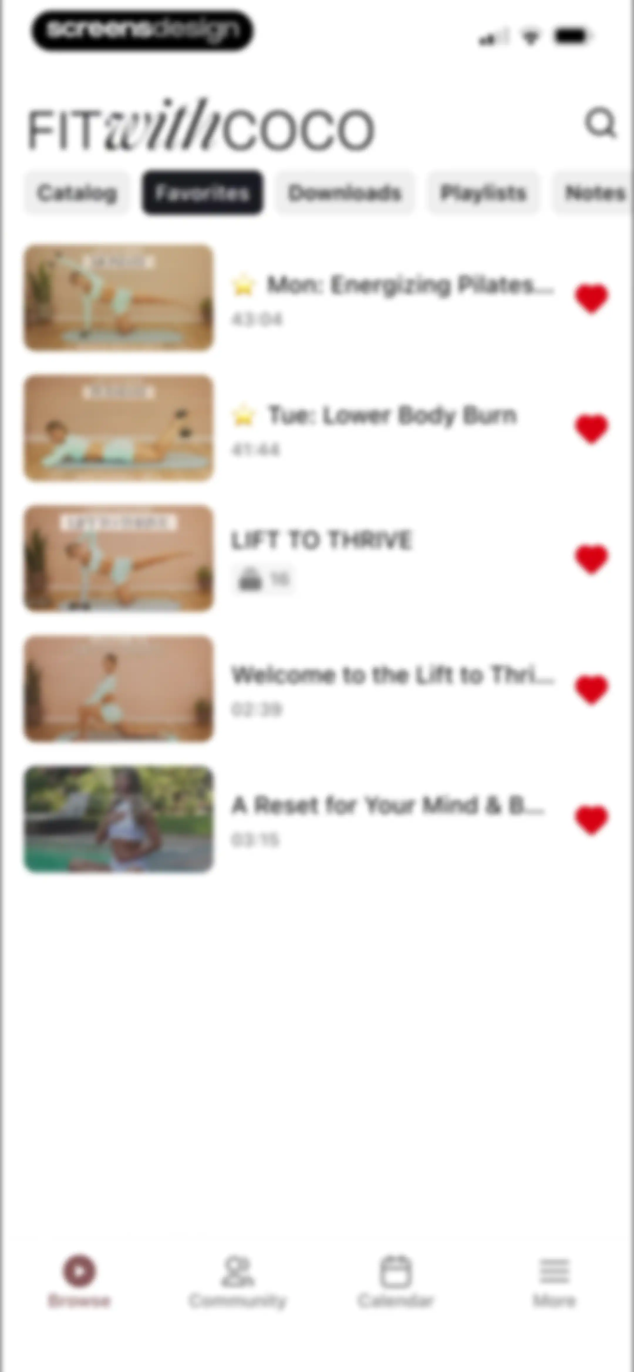 Fit with Coco screen 35