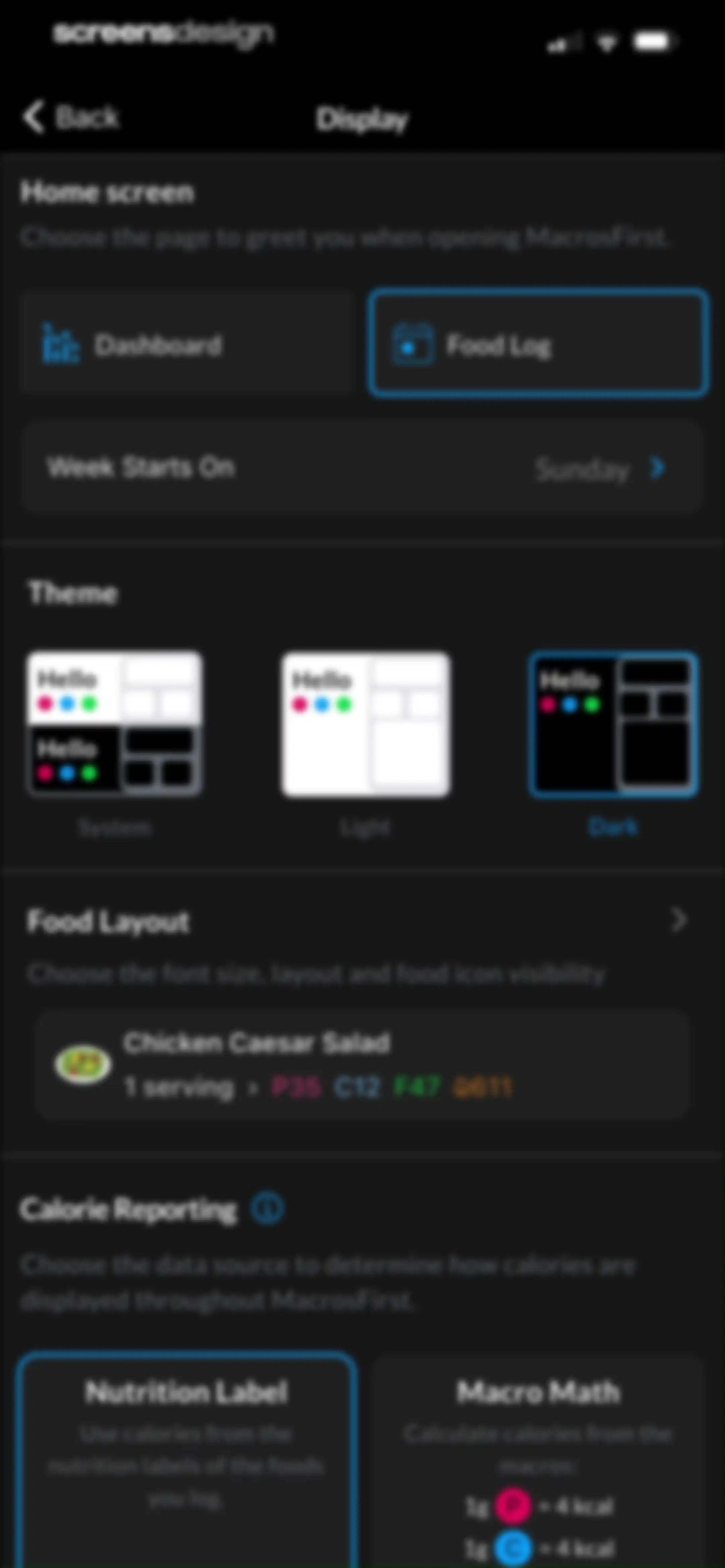 MacrosFirst - Macro Tracker screen 130