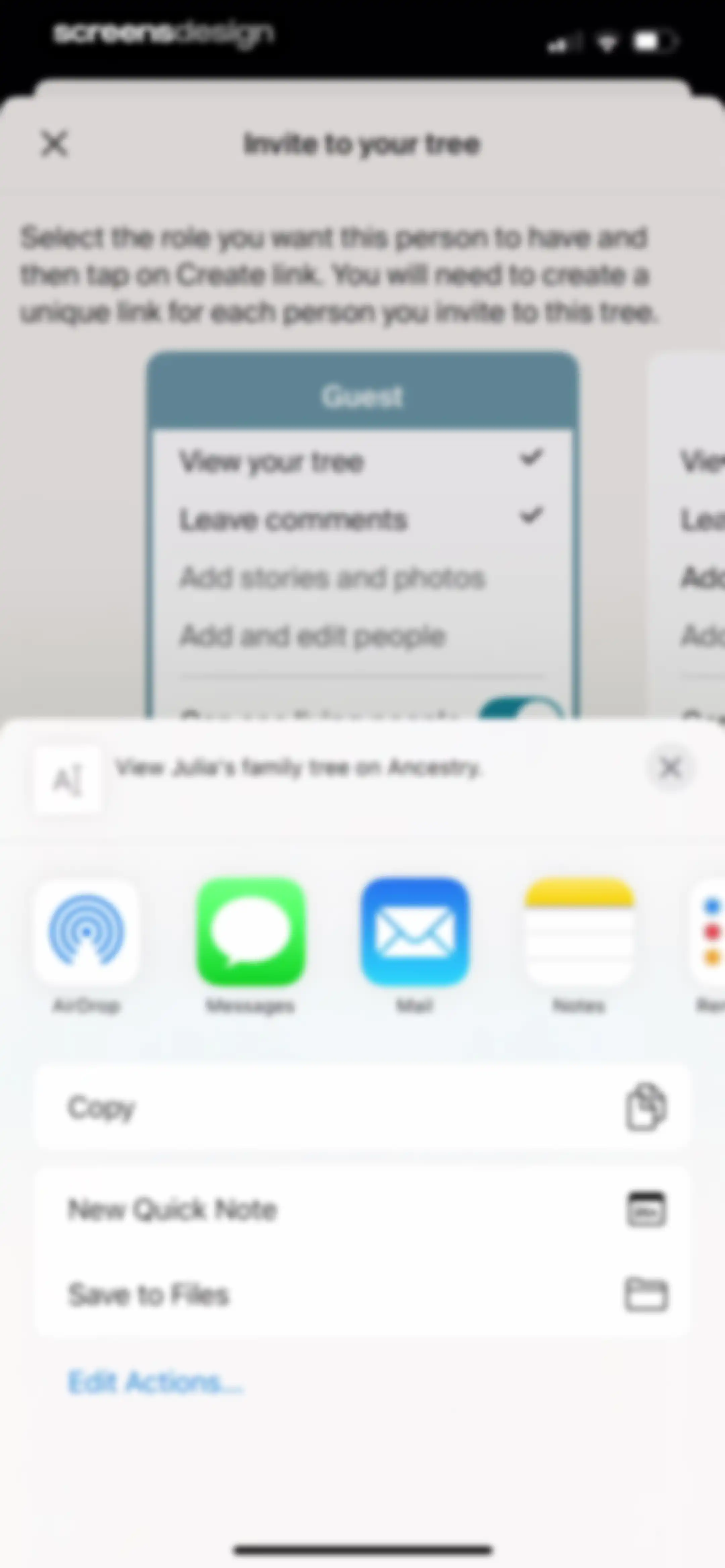 Ancestry: Family History & DNA screen 67