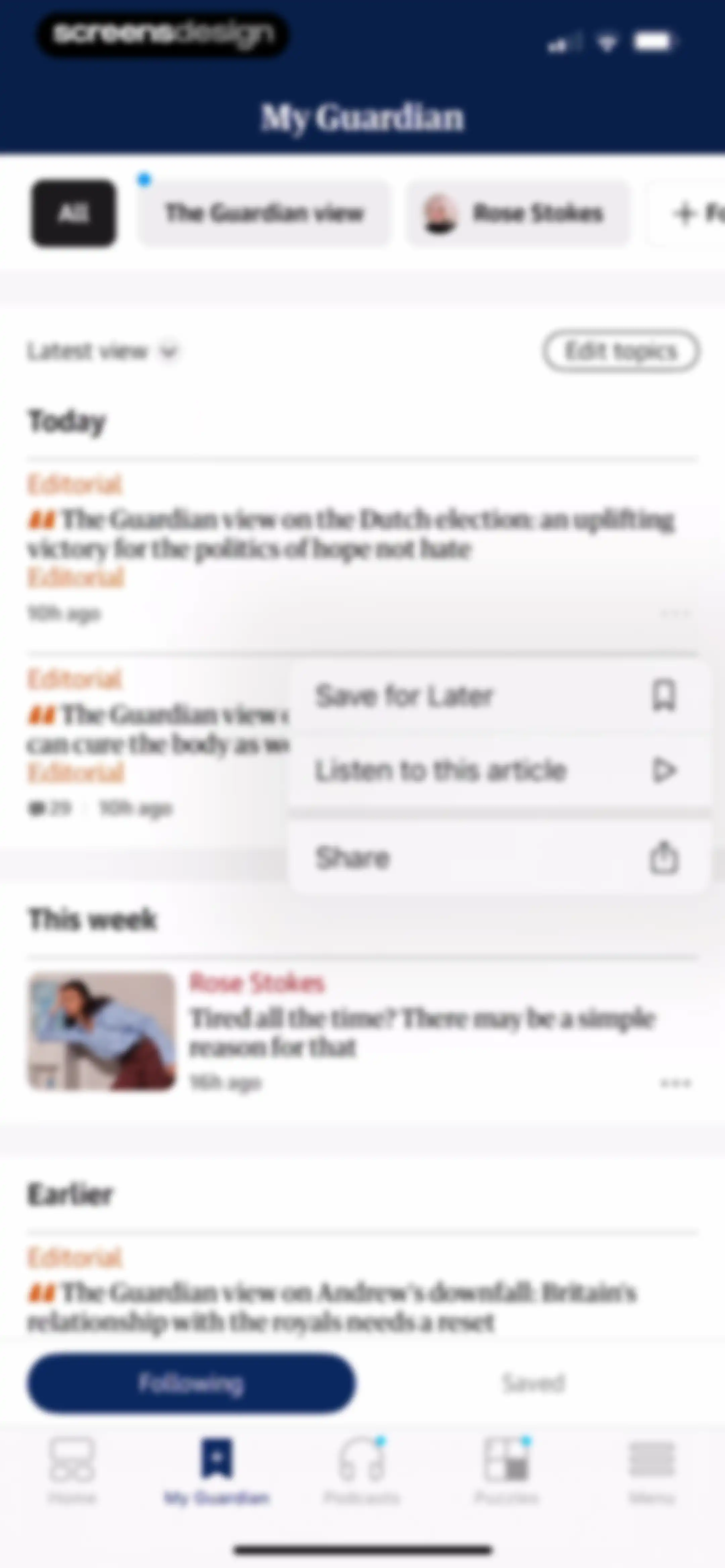 The Guardian - US & World News screen 60