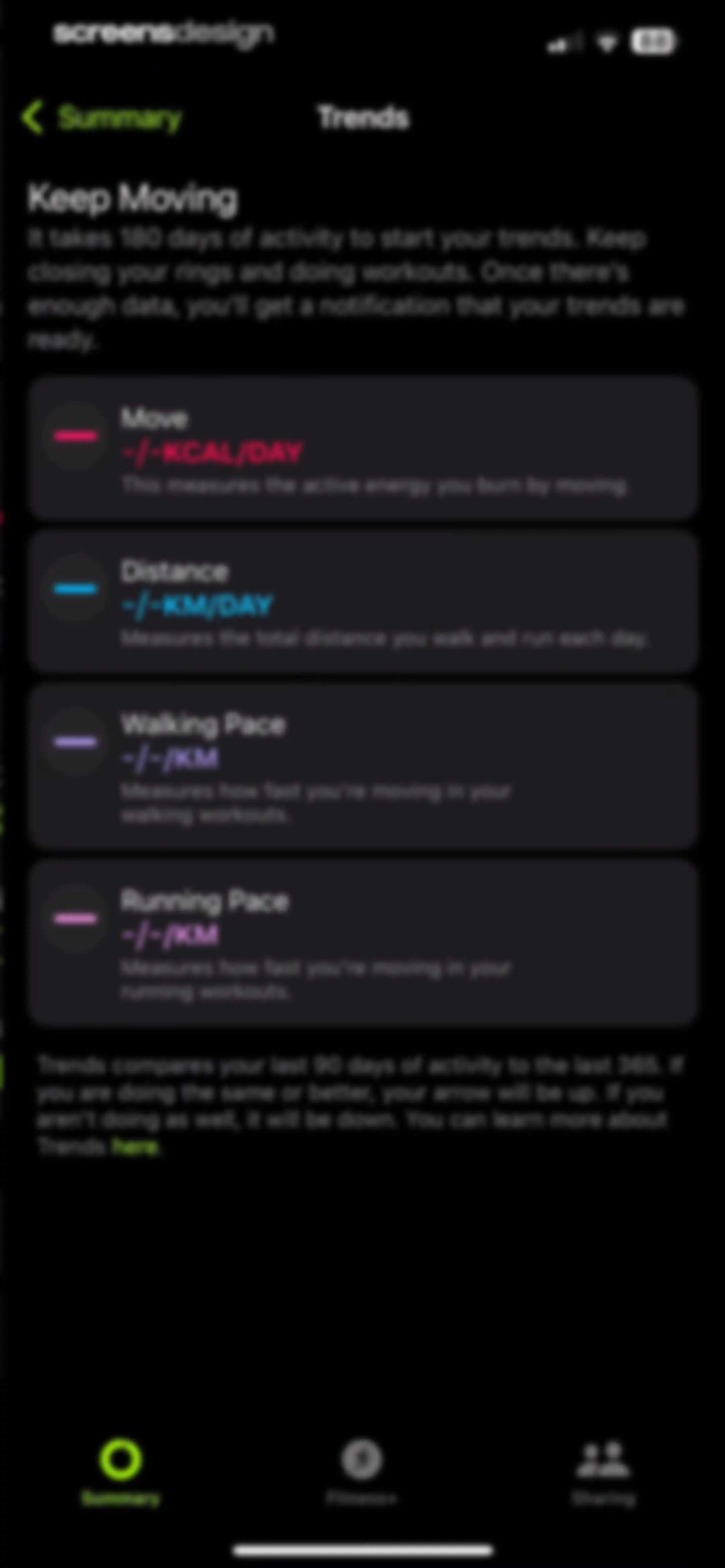 Apple Fitness screen 63