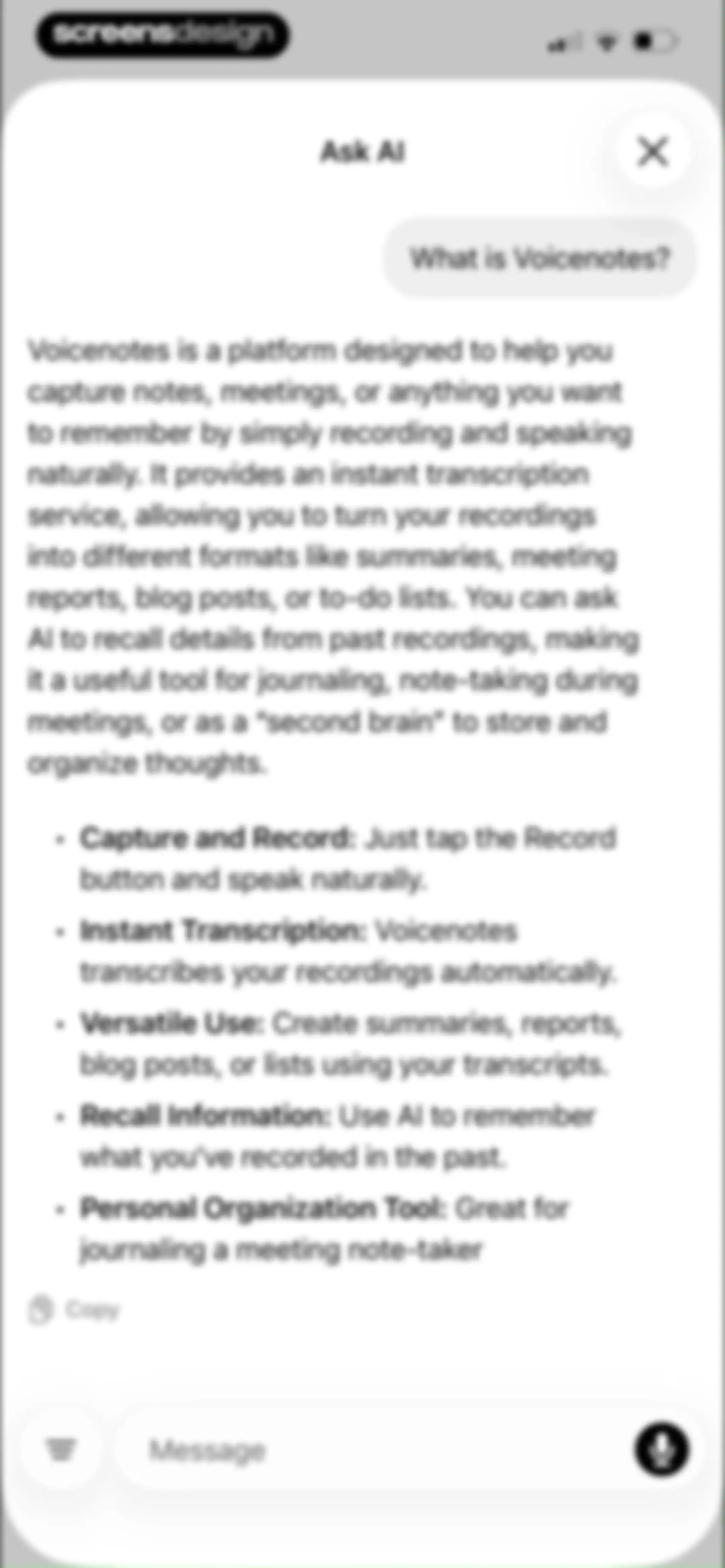Voicenotes AI Notes & Meetings screen 25
