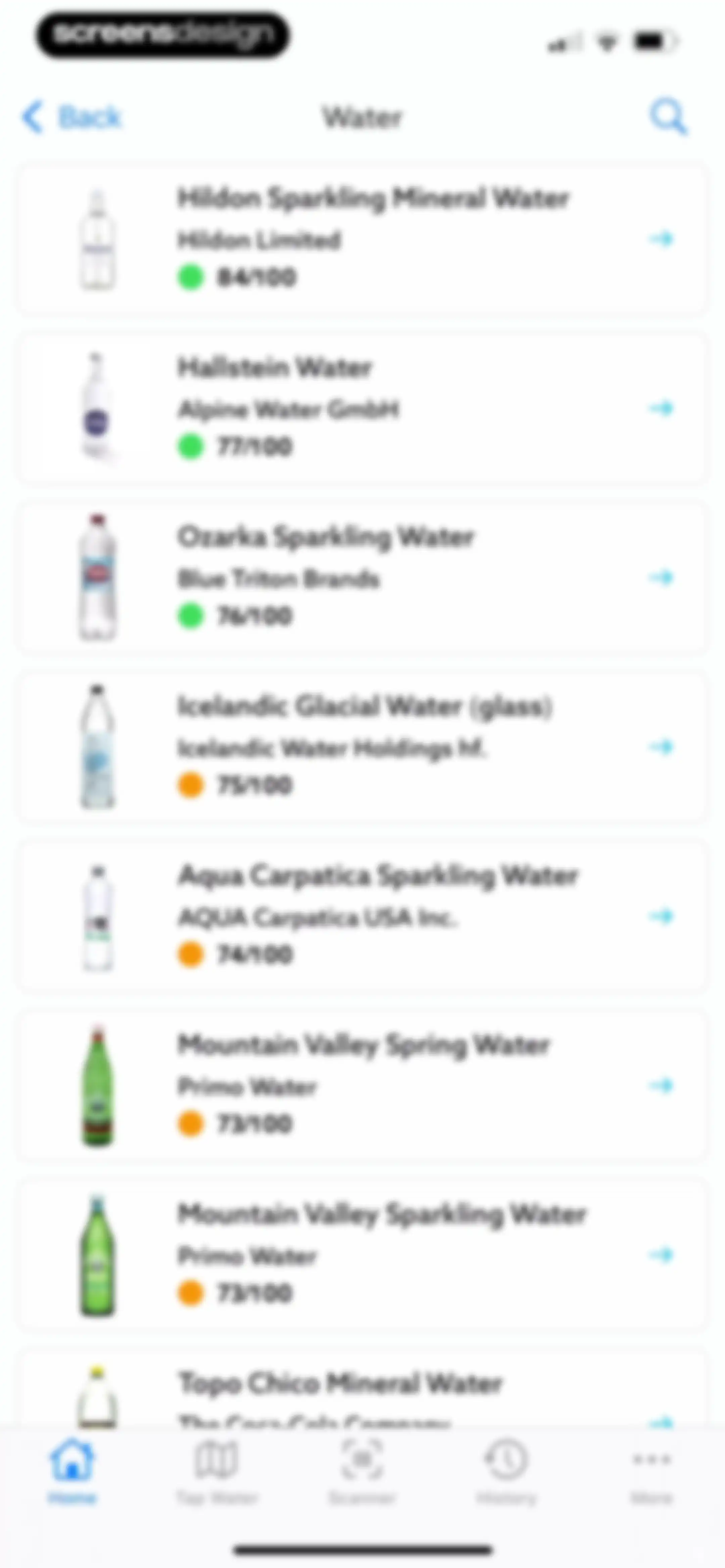 H20Score - Water Rankings screen 25