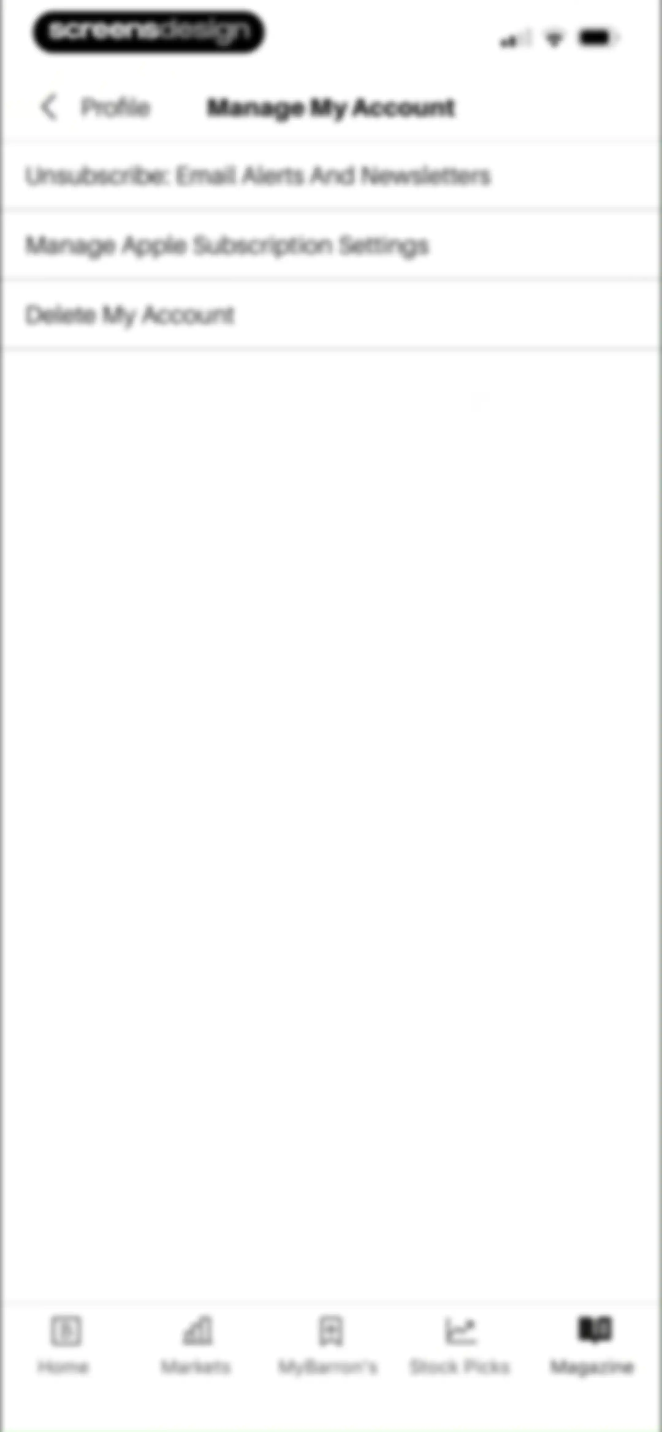 Barron’s - Investing Insights screen 79
