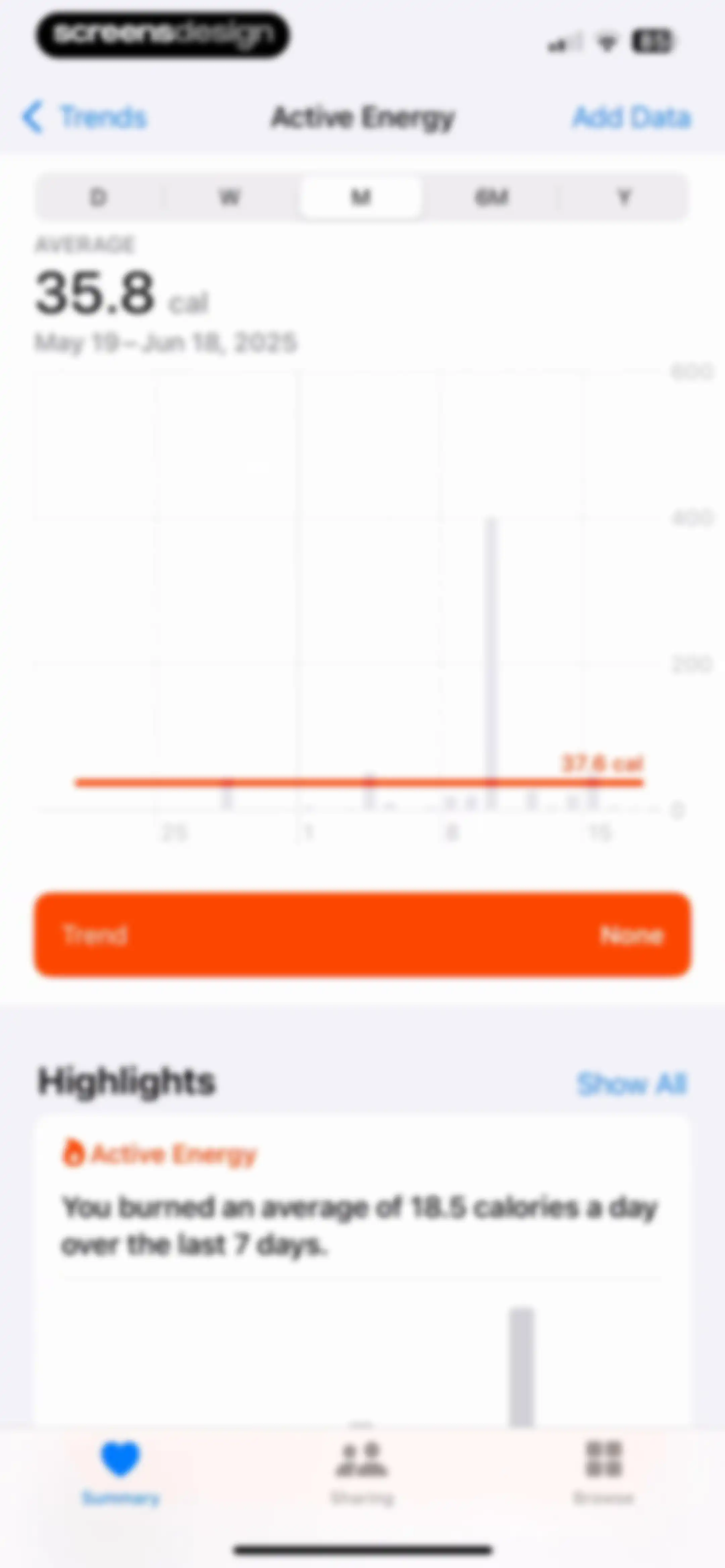 Apple Health screen 70