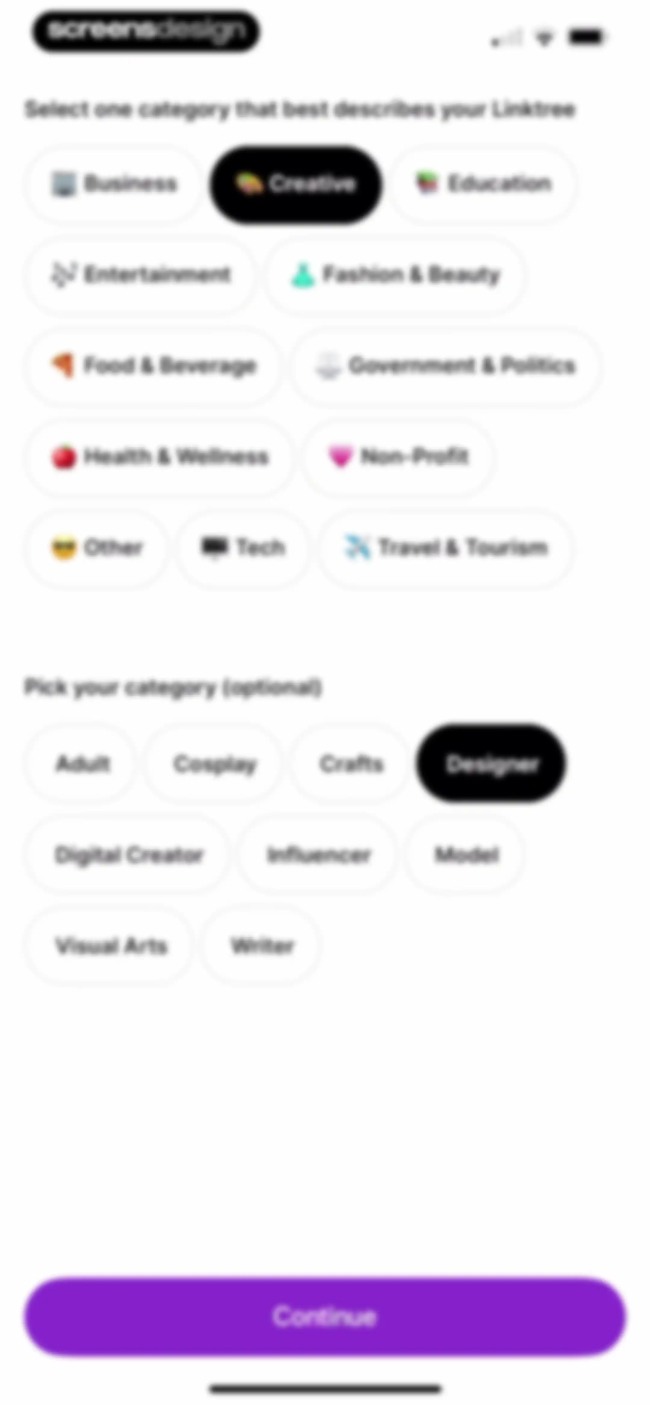 Linktree: Link in Bio Creator screen 9