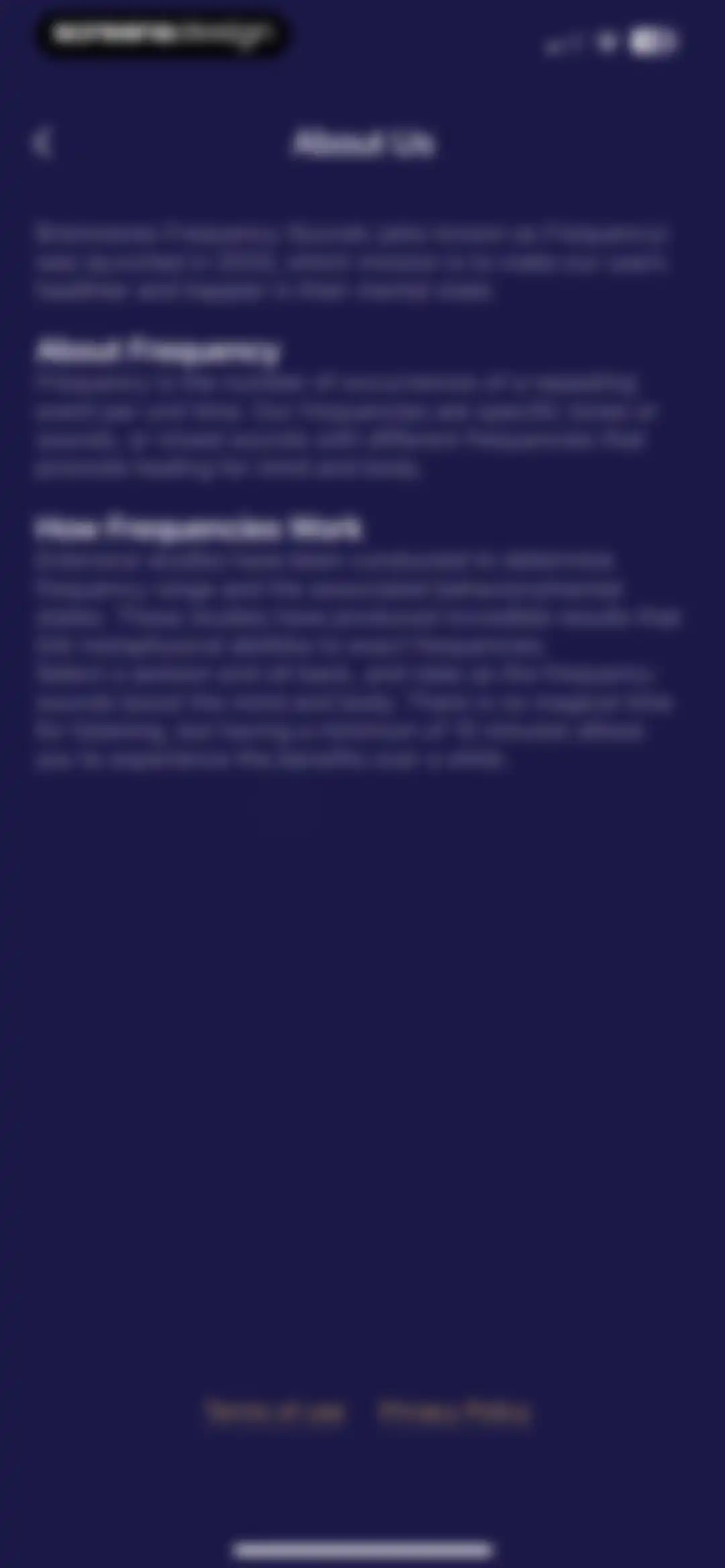 Frequency: Healing Sounds screen 68