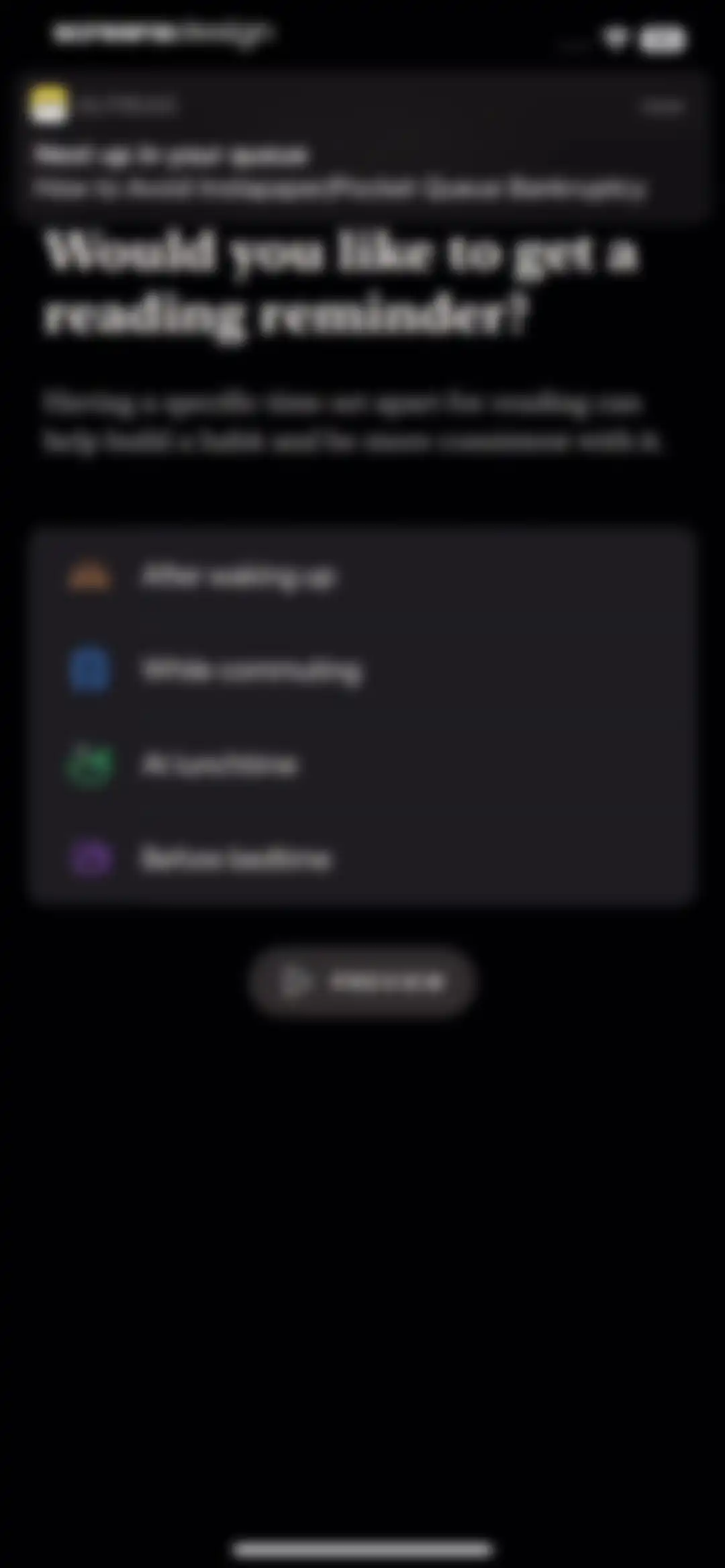Alfread: grow reading habit screen 62