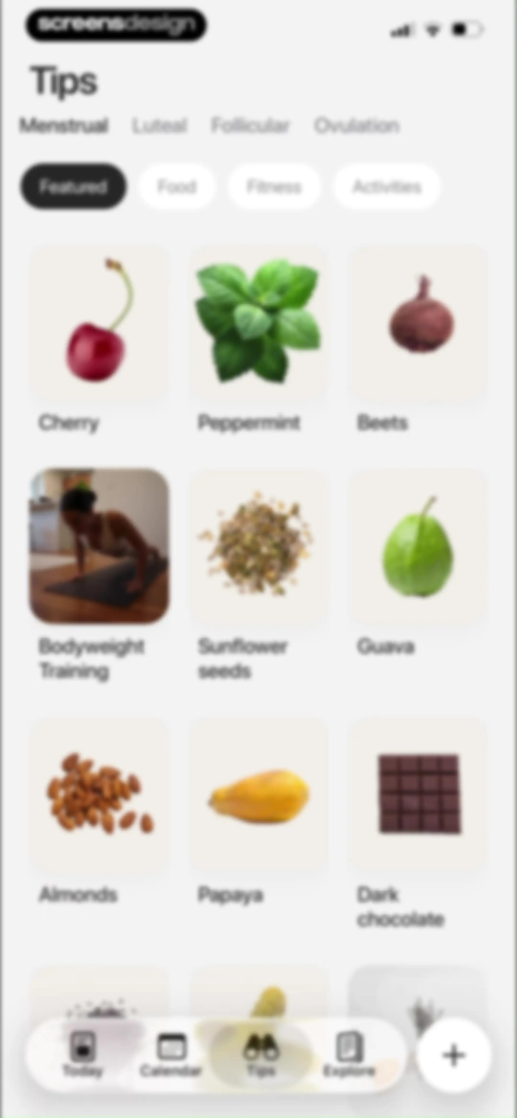 Harmony: Cycle Syncing, Period screen 83