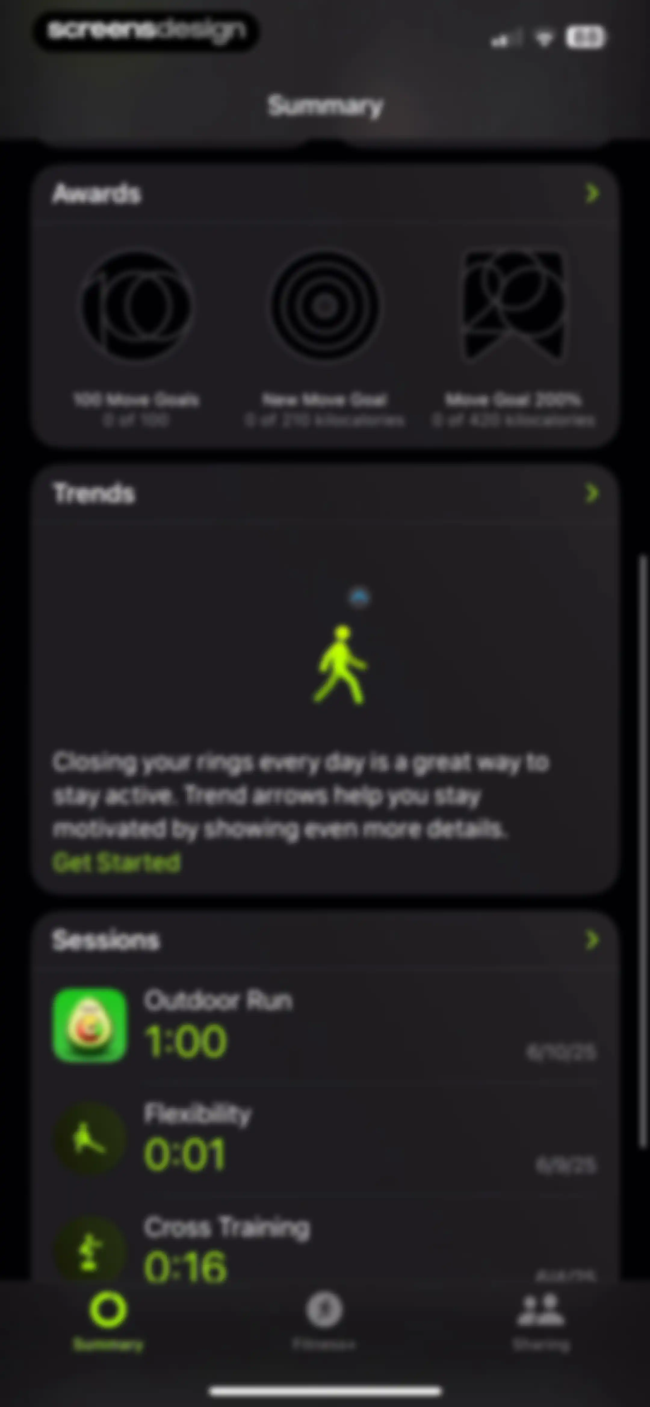 Apple Fitness screen 56