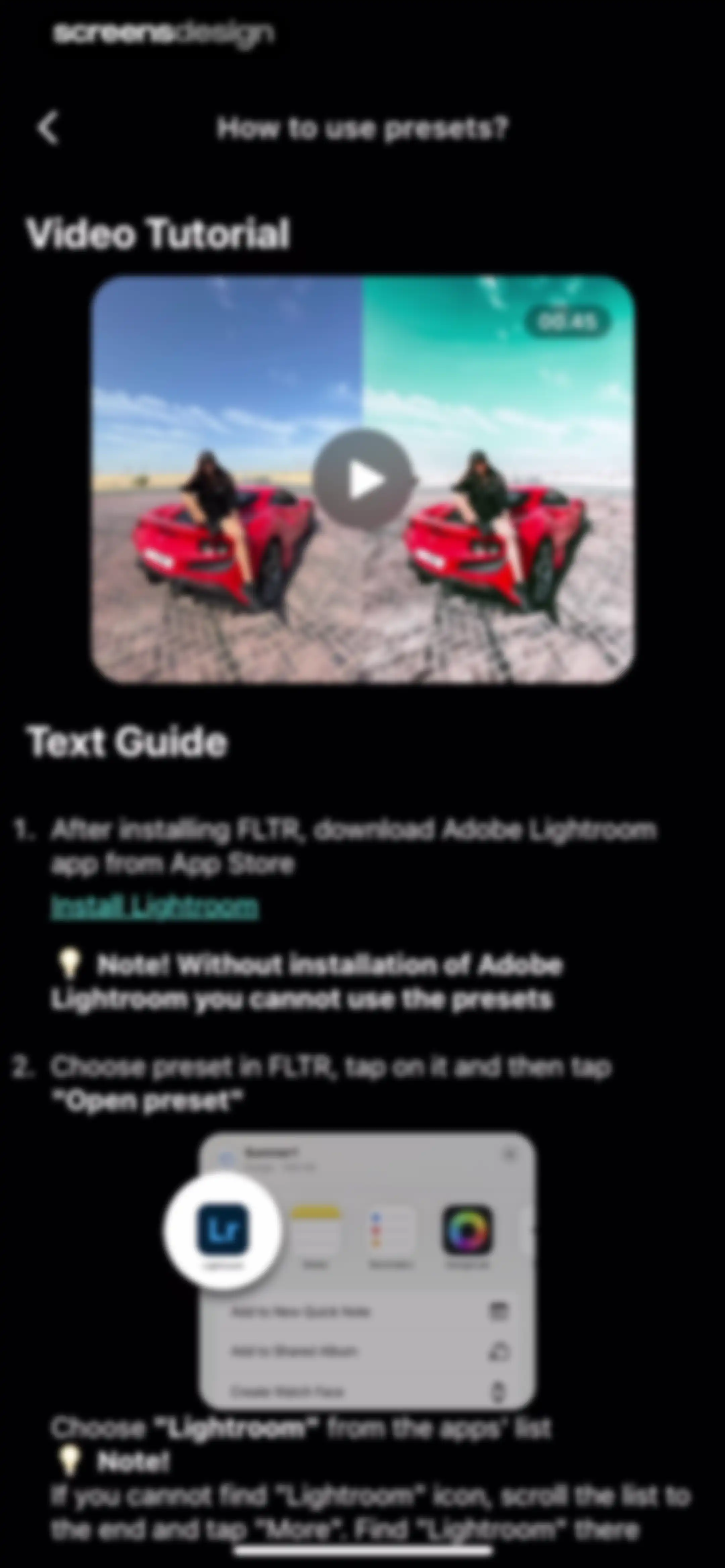 Presets for Lightroom - FLTR screen 84