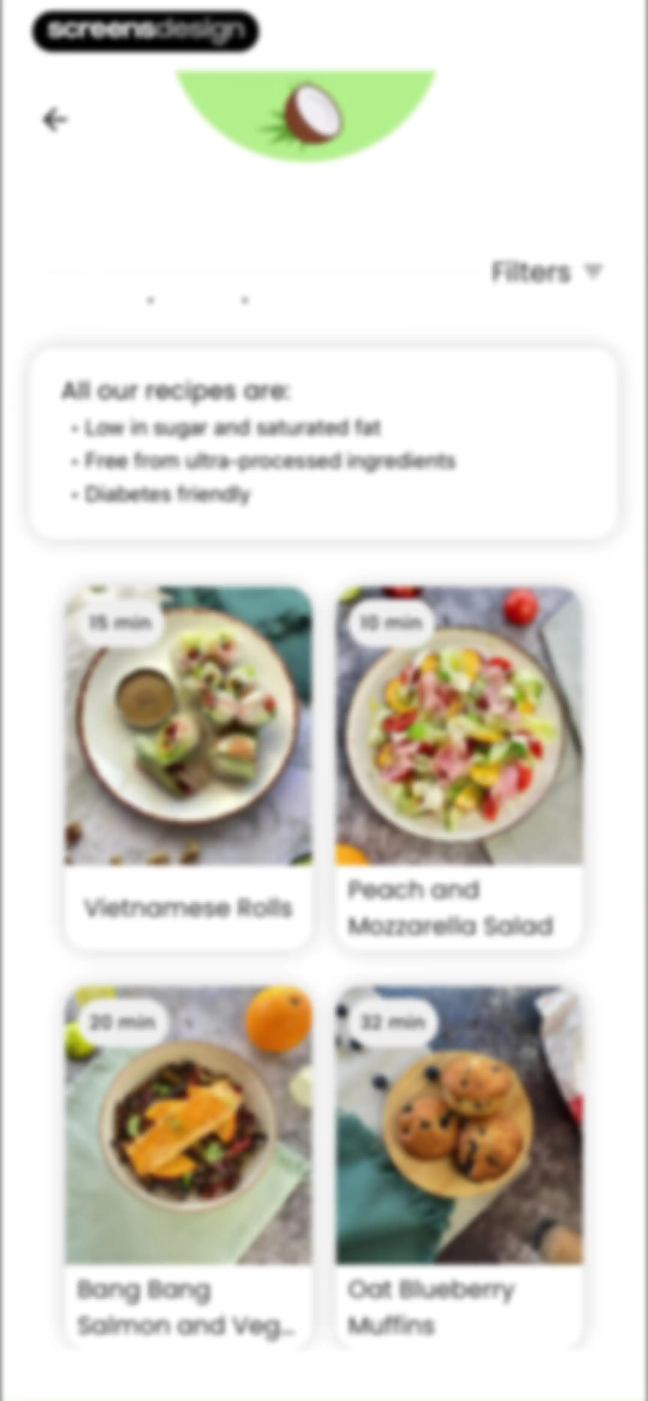Diabetes food tracker - Gococo screen 155