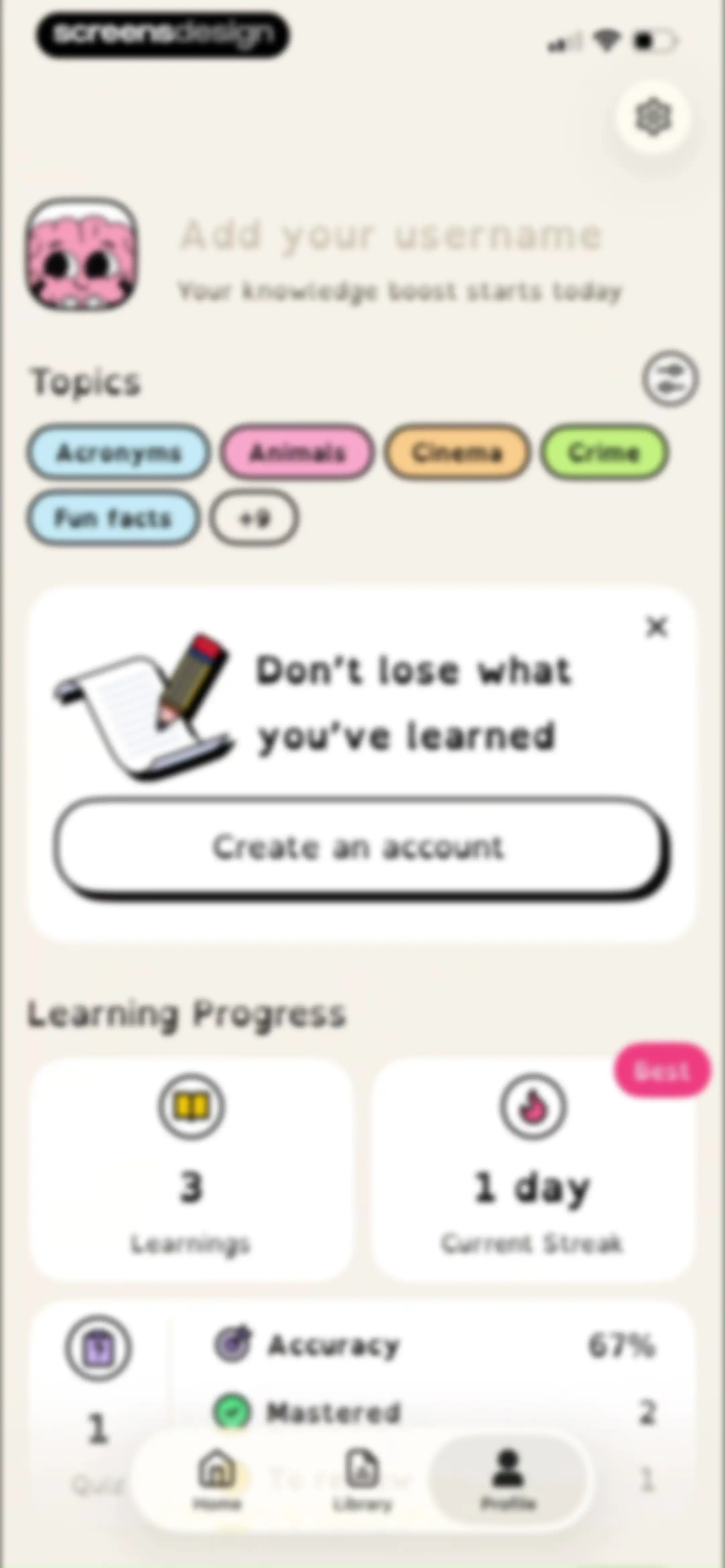 GenK: Daily Learning & Quiz screen 91