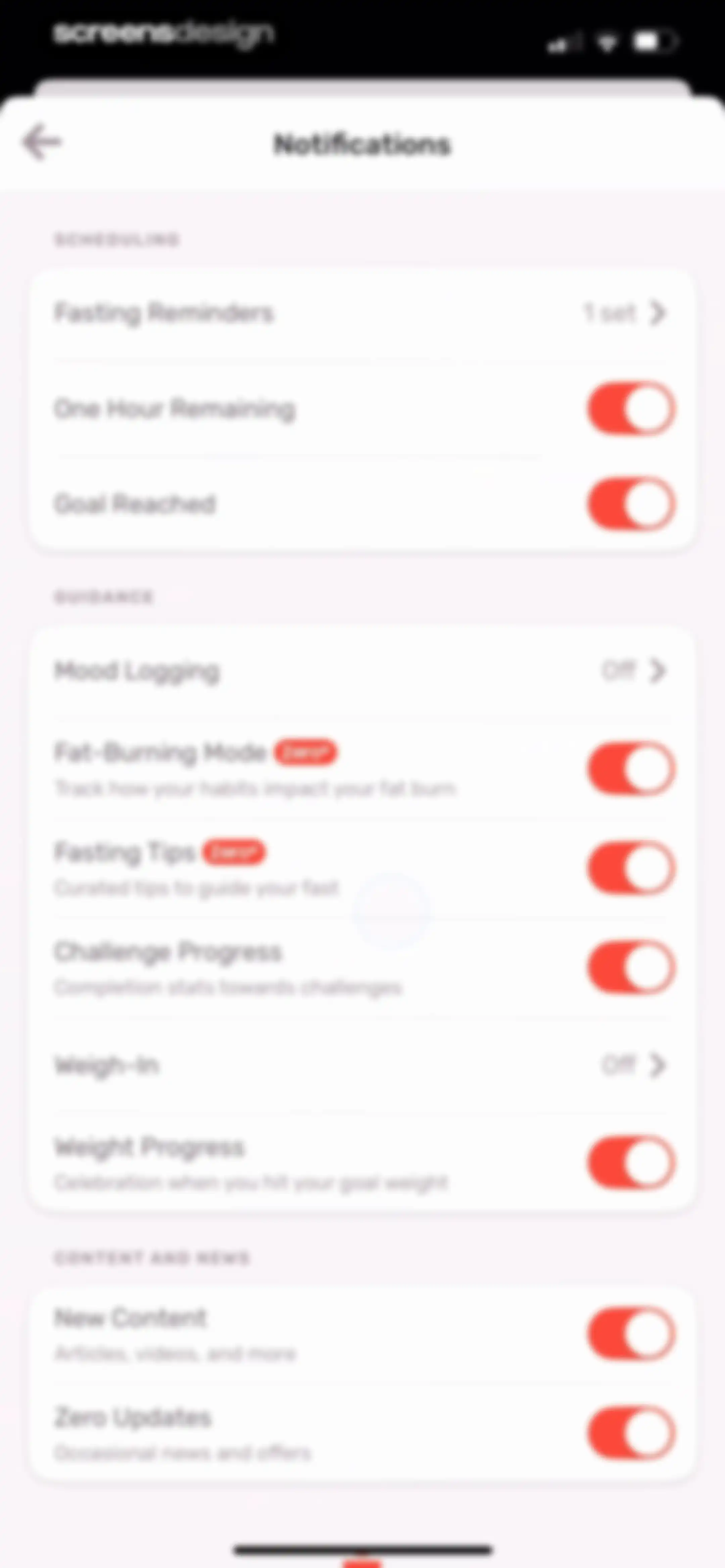 Zero: Fasting & Food Tracker screen 162