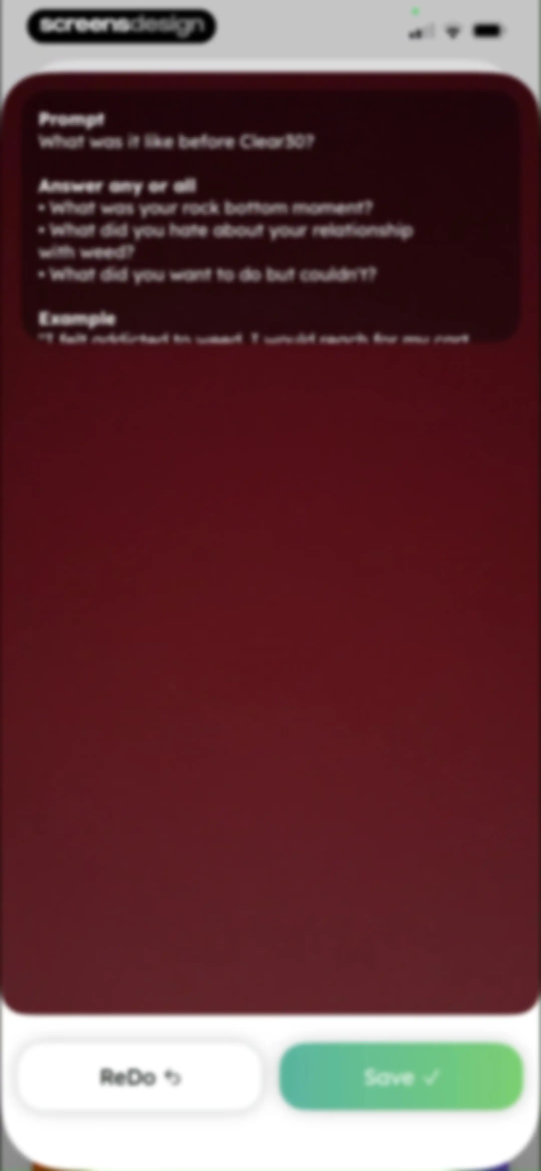 Clear30: Reset From Weed screen 177