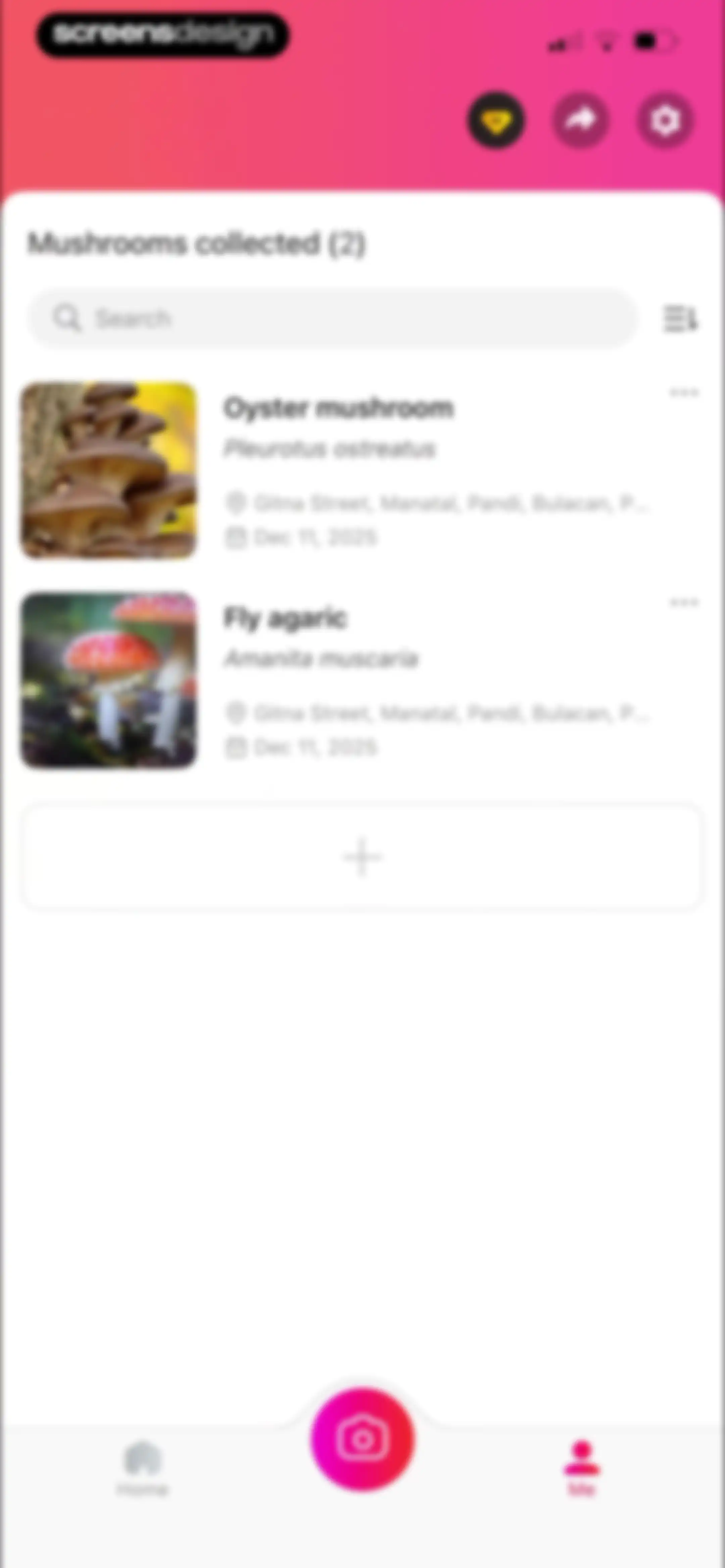 Picture Mushroom: Identifier screen 93
