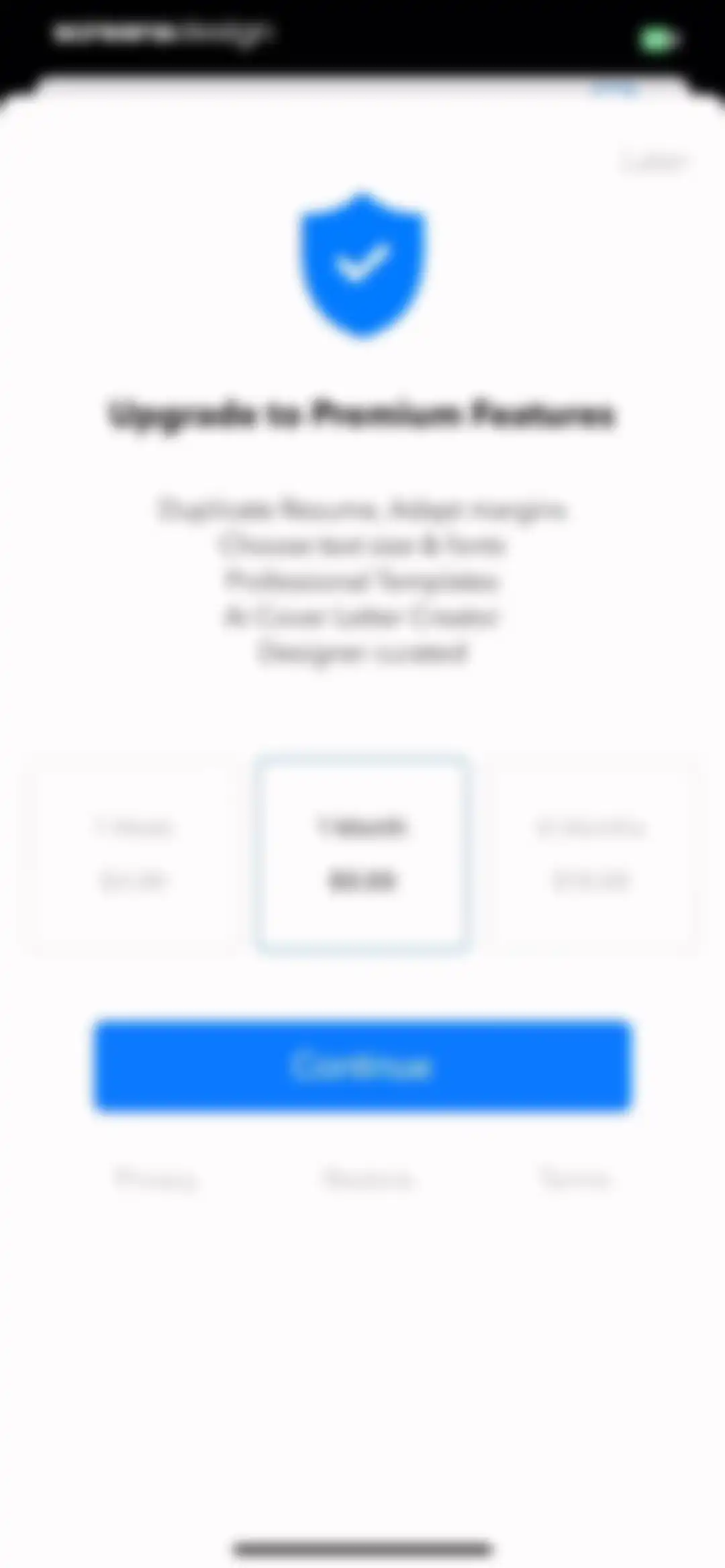 Resume Builder⁺ screen 26