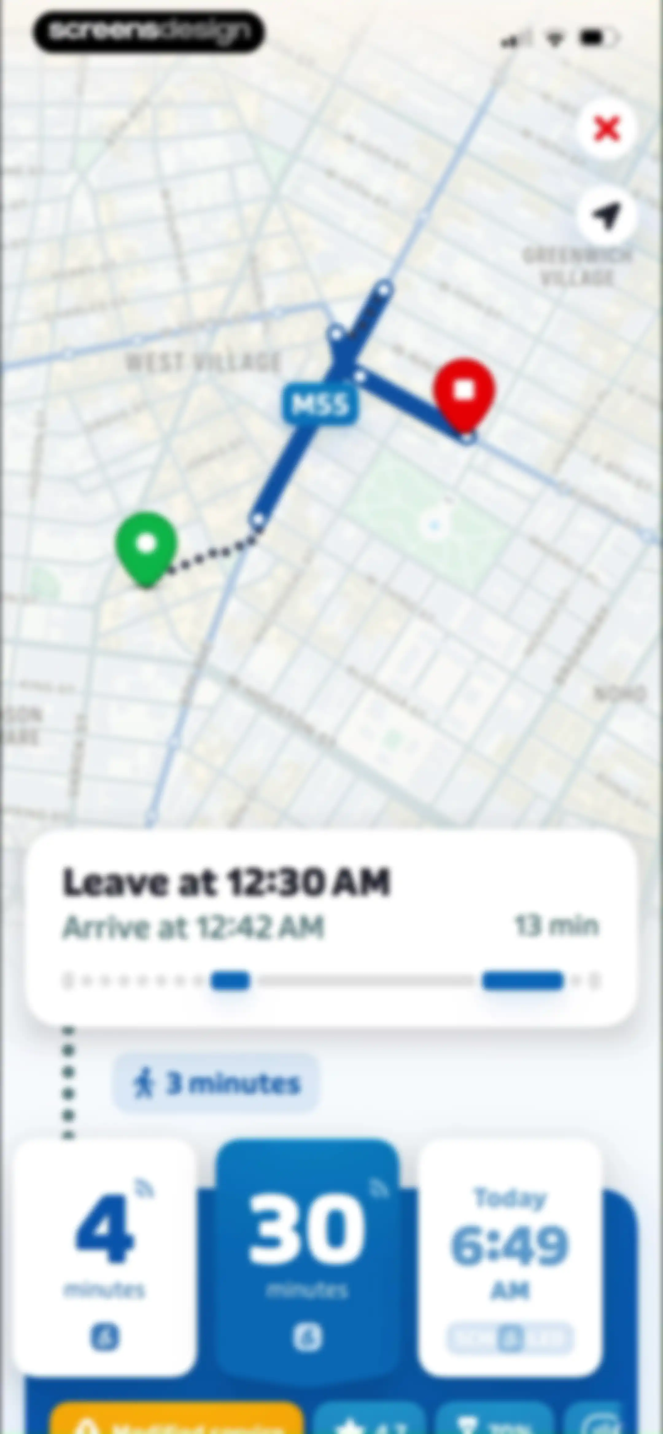 Transit • Subway & Bus Times screen 57