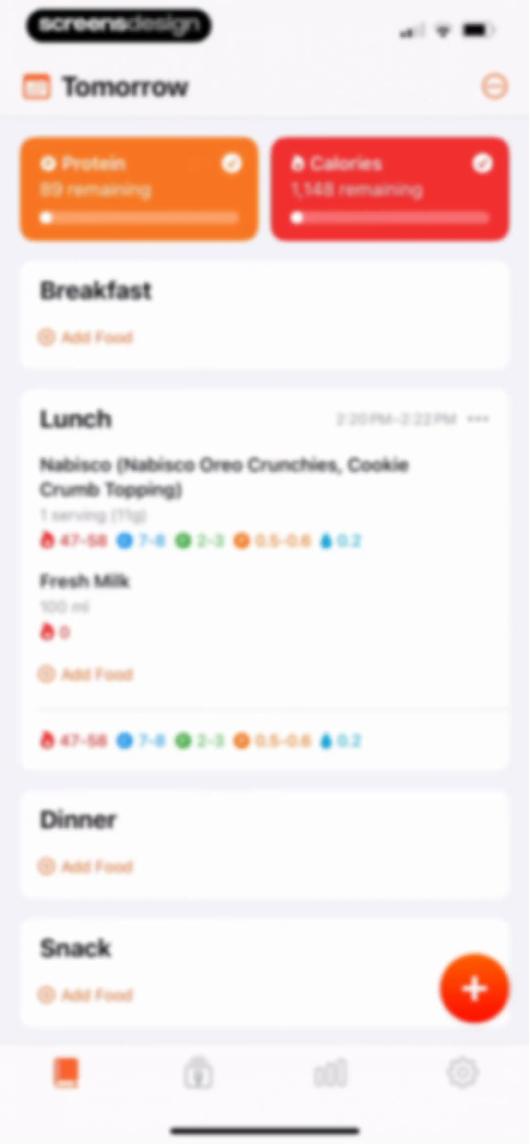 Nutrition Tracker: Foodnoms screen 155