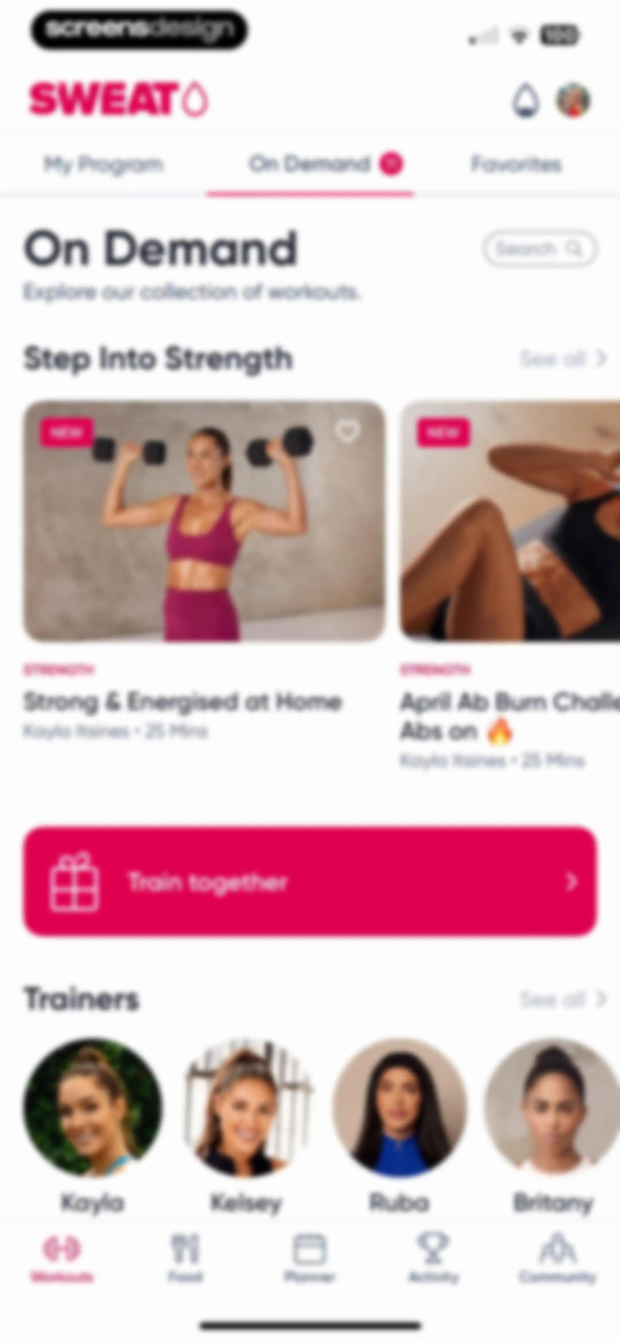 Sweat: Fitness App For Women screen 104