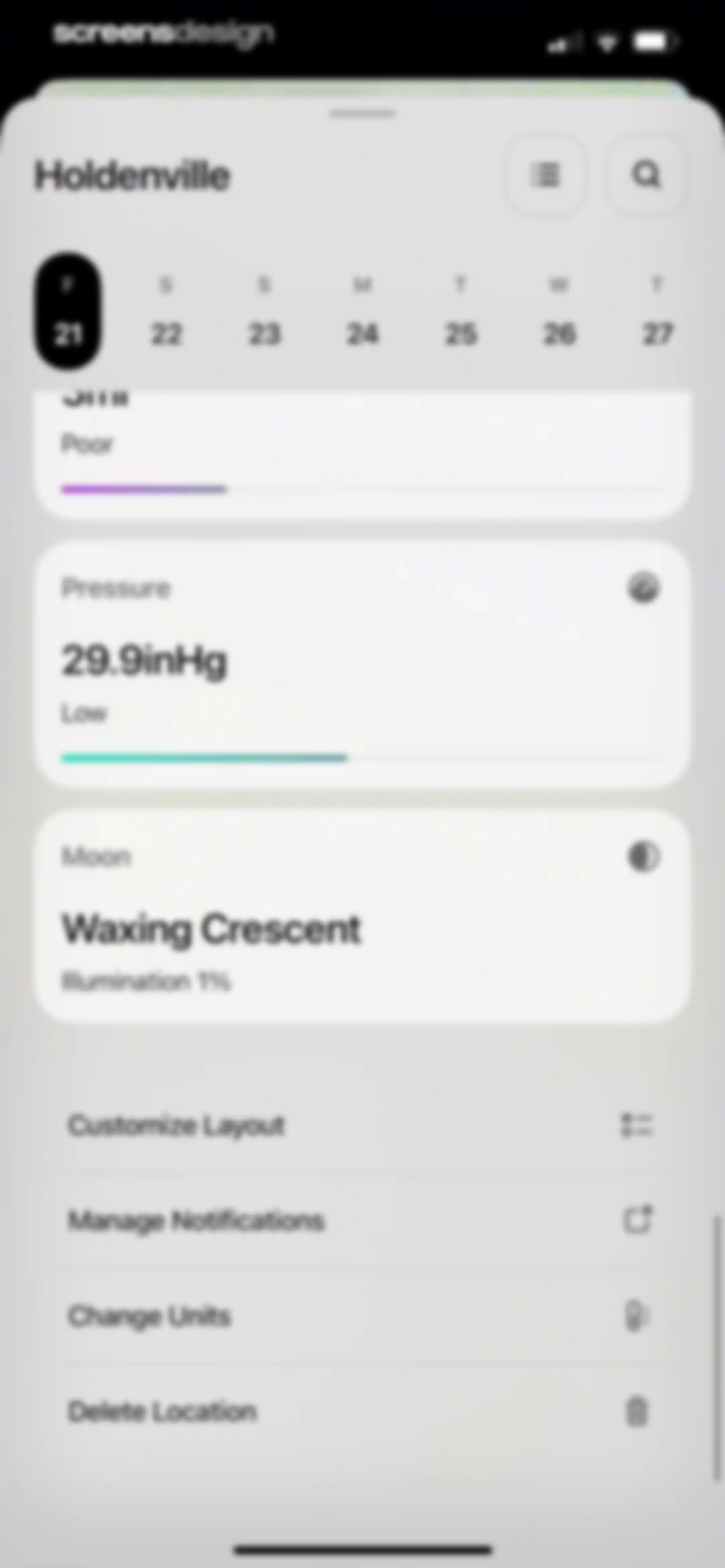 Element: Weather Radar screen 69
