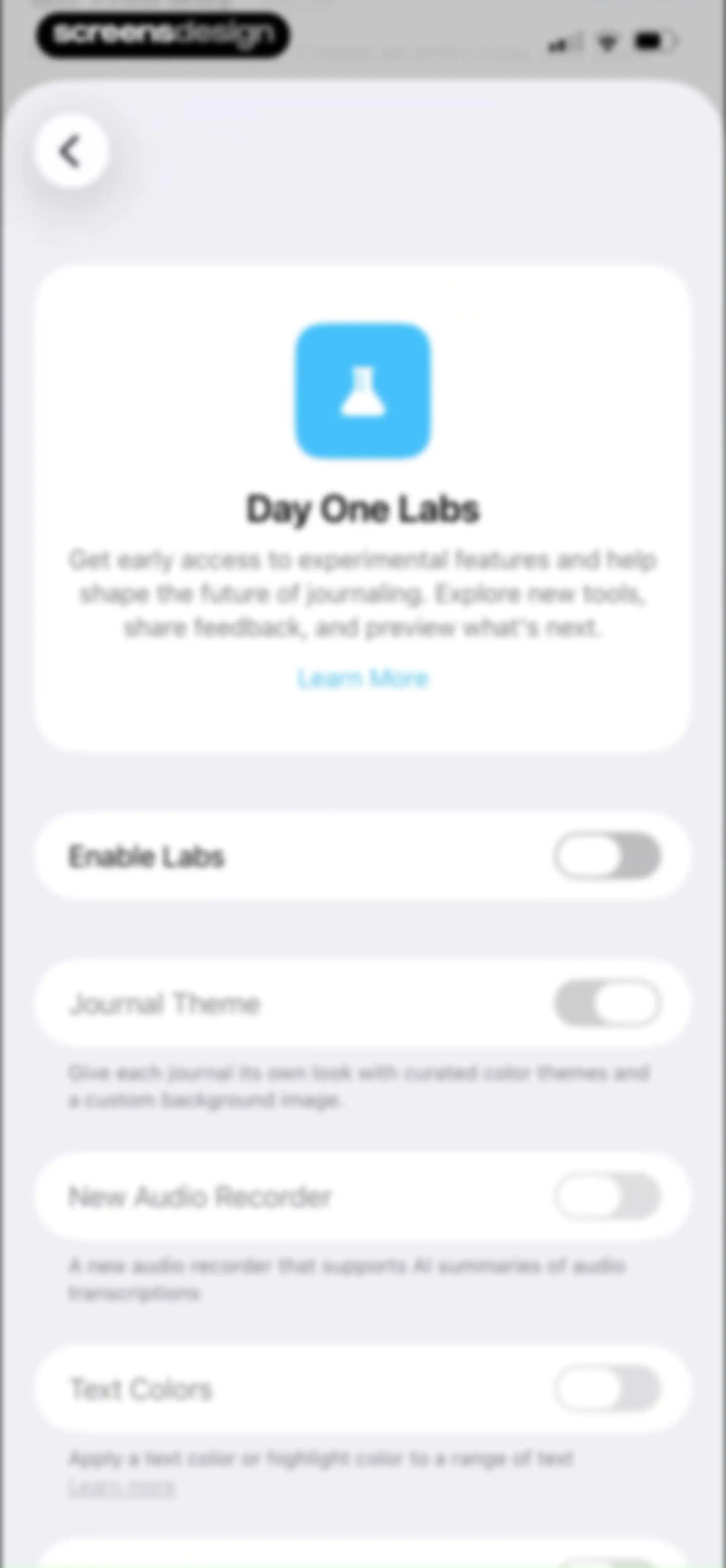 Day One: Daily Journal & Diary screen 160