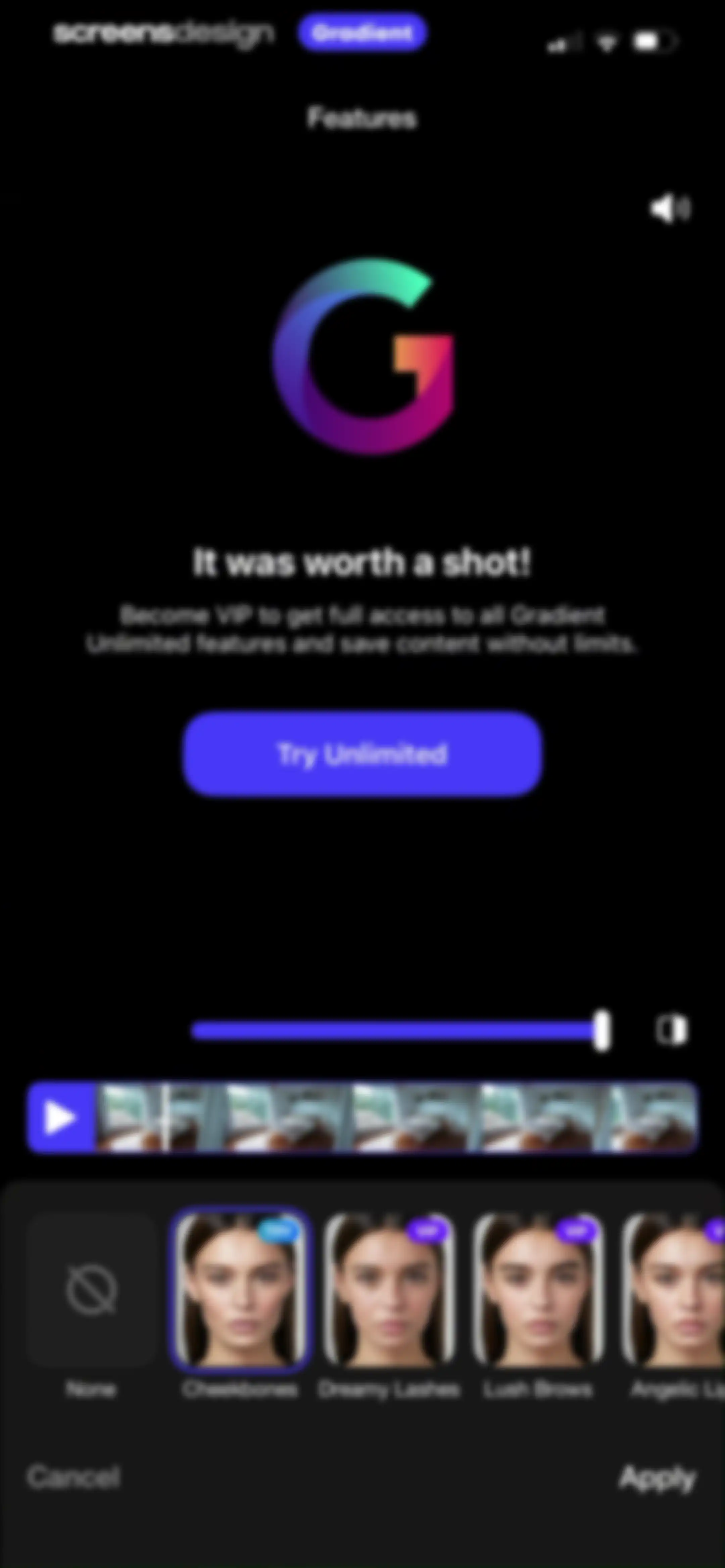 Gradient: You Look Like screen 38