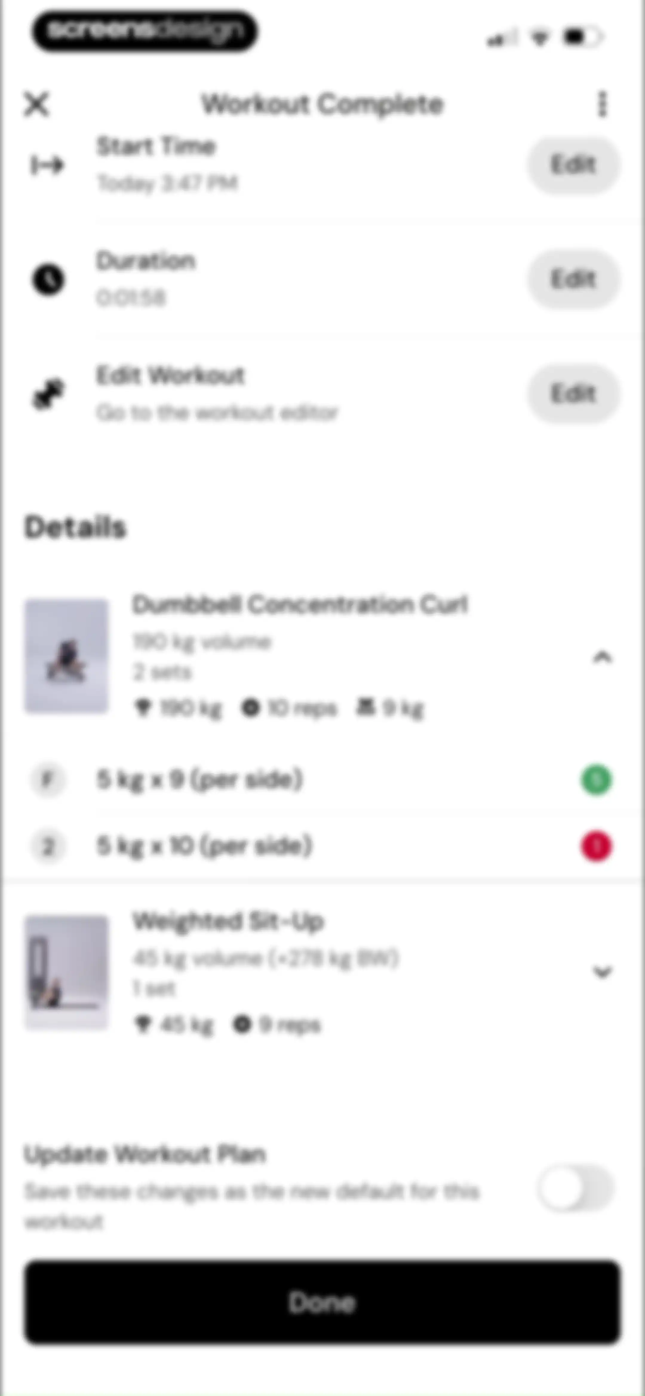 MacroFactor Workouts - Tracker screen 89