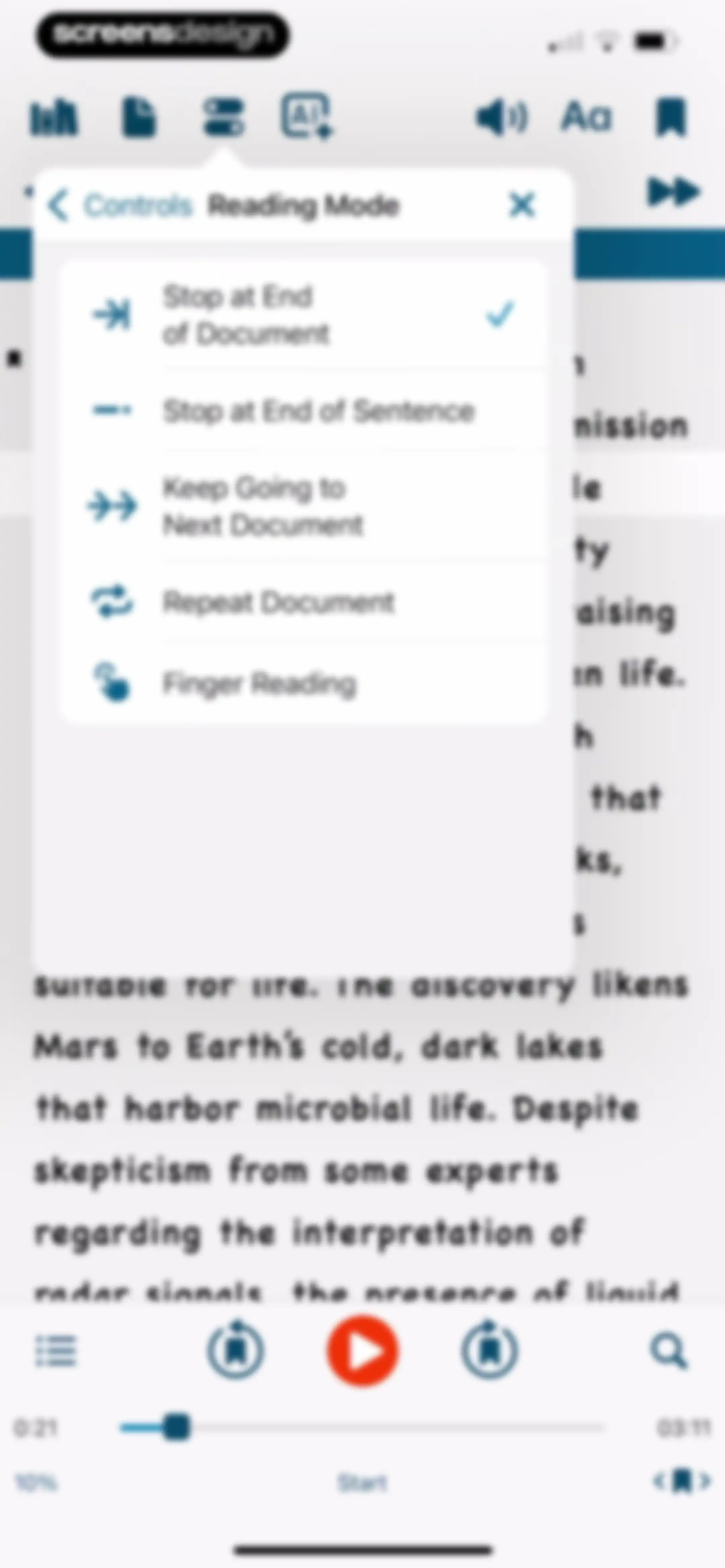 Voice Dream - Natural Reader screen 56
