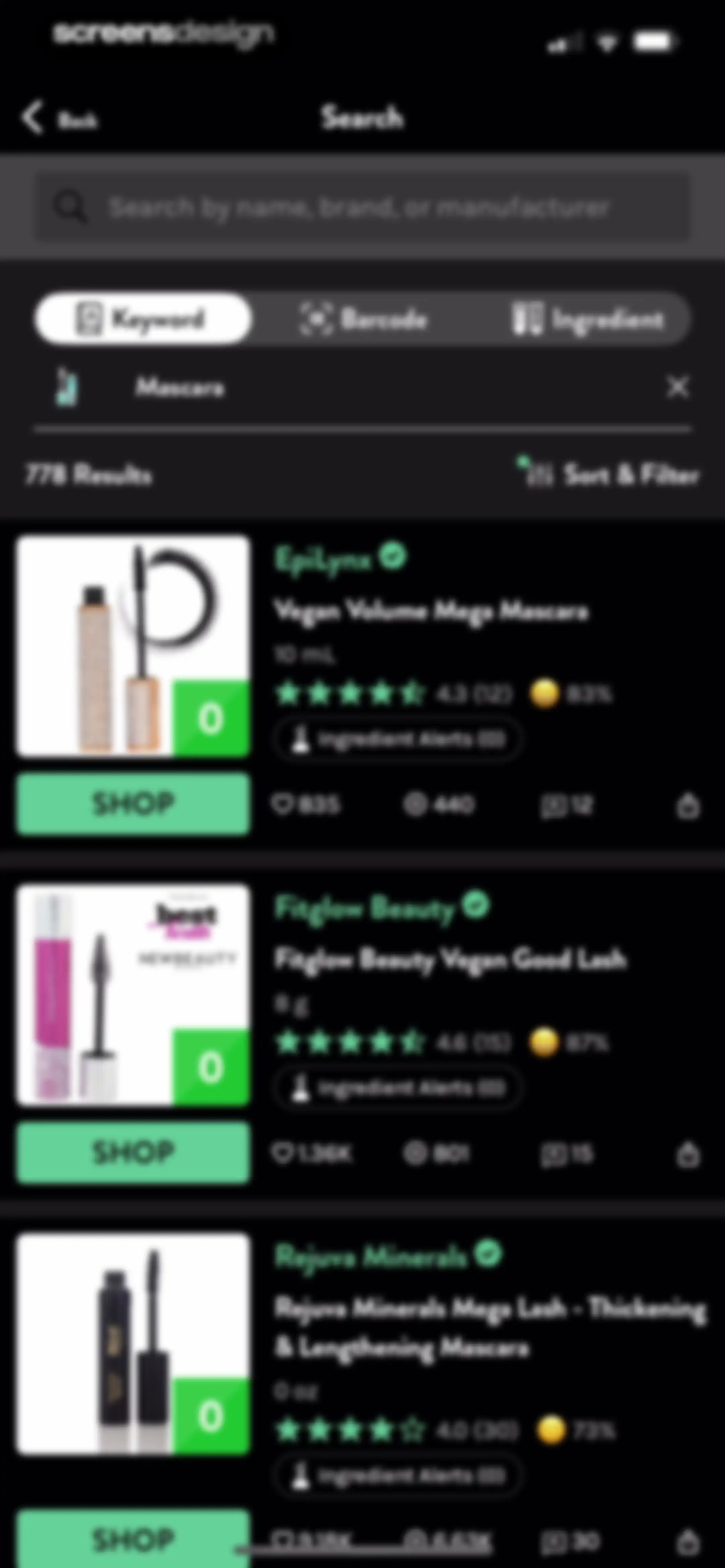 Think Dirty – Shop Clean screen 89