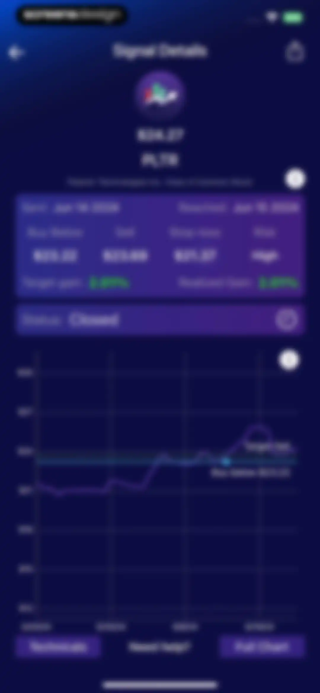 Stocks Alerter screen 31
