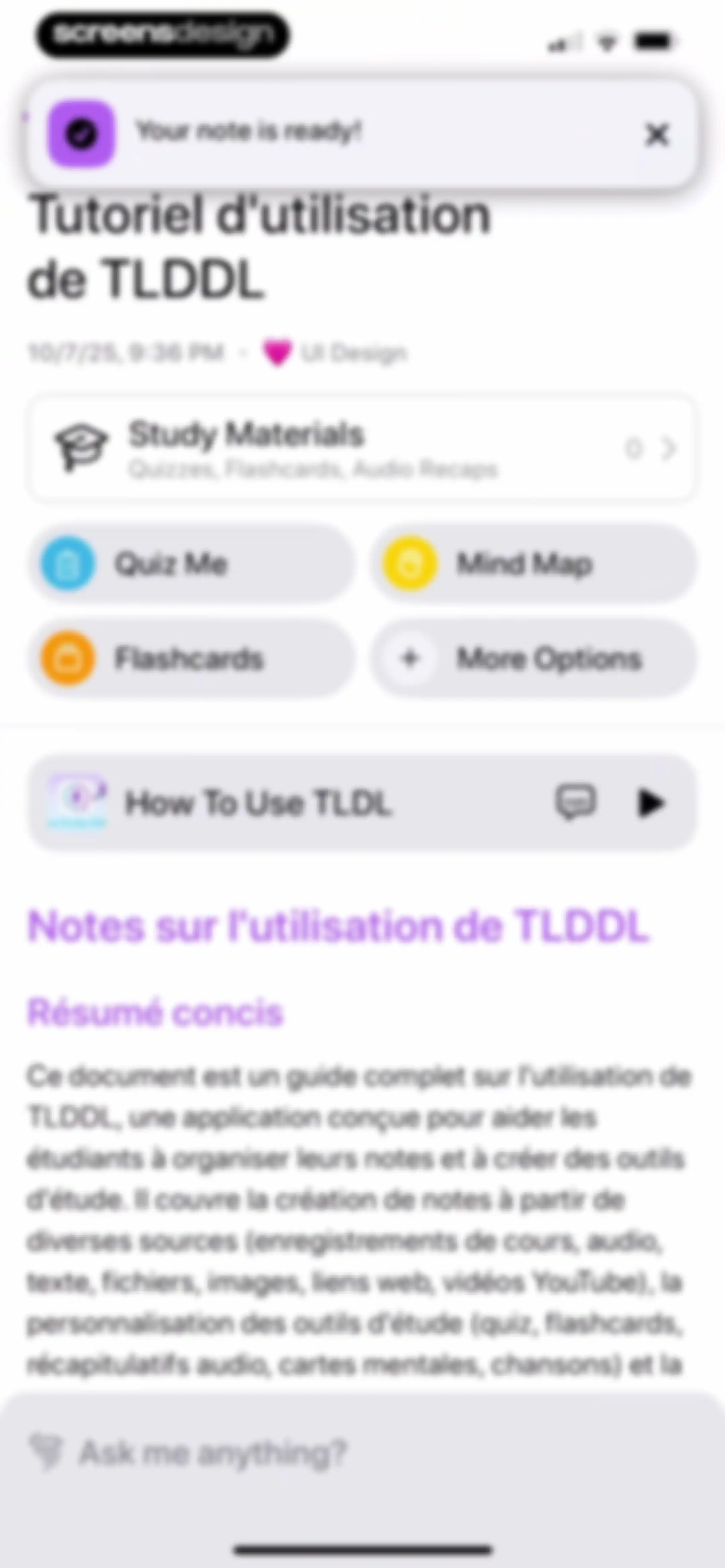 TLDL: AI Lecture Note Taker screen 97