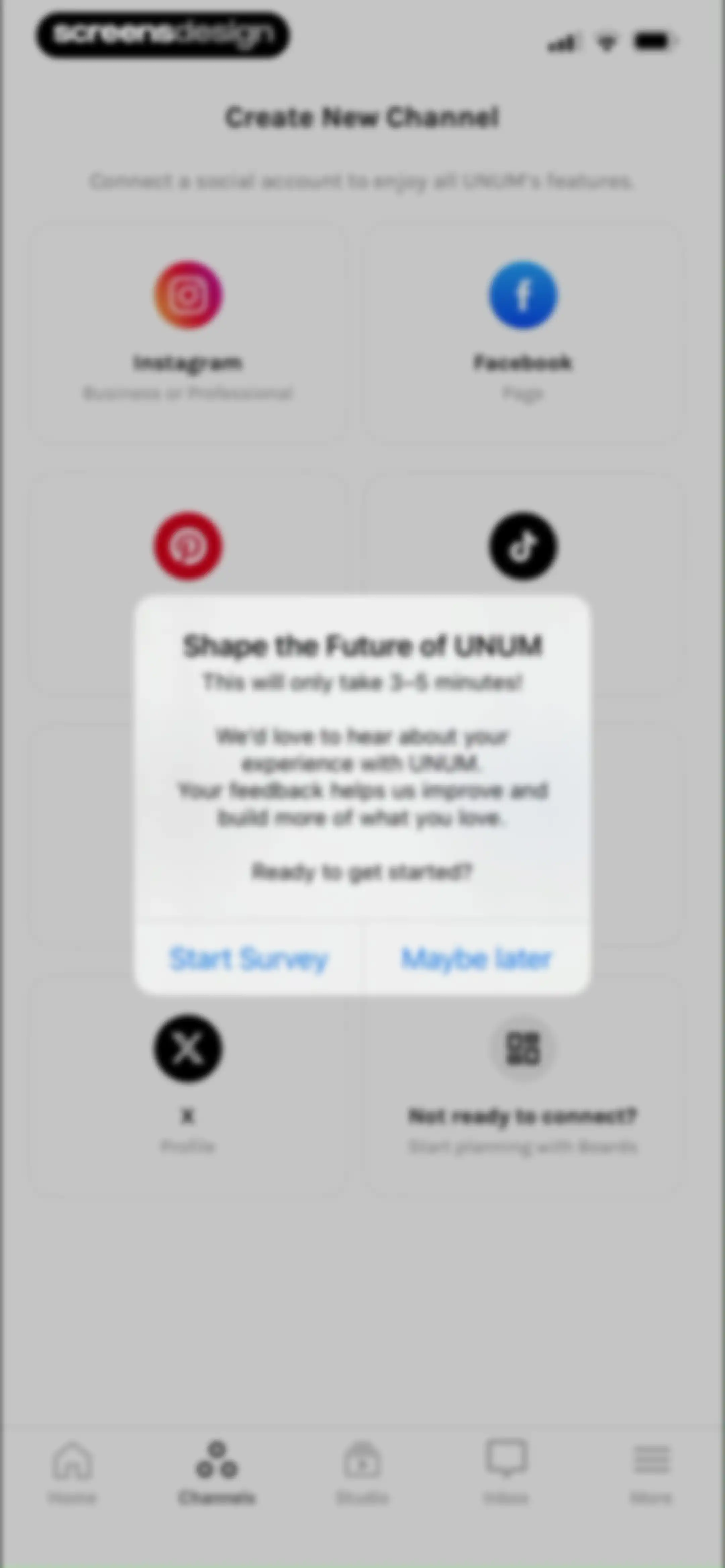 UNUM — Layout & Feed Preview screen 18