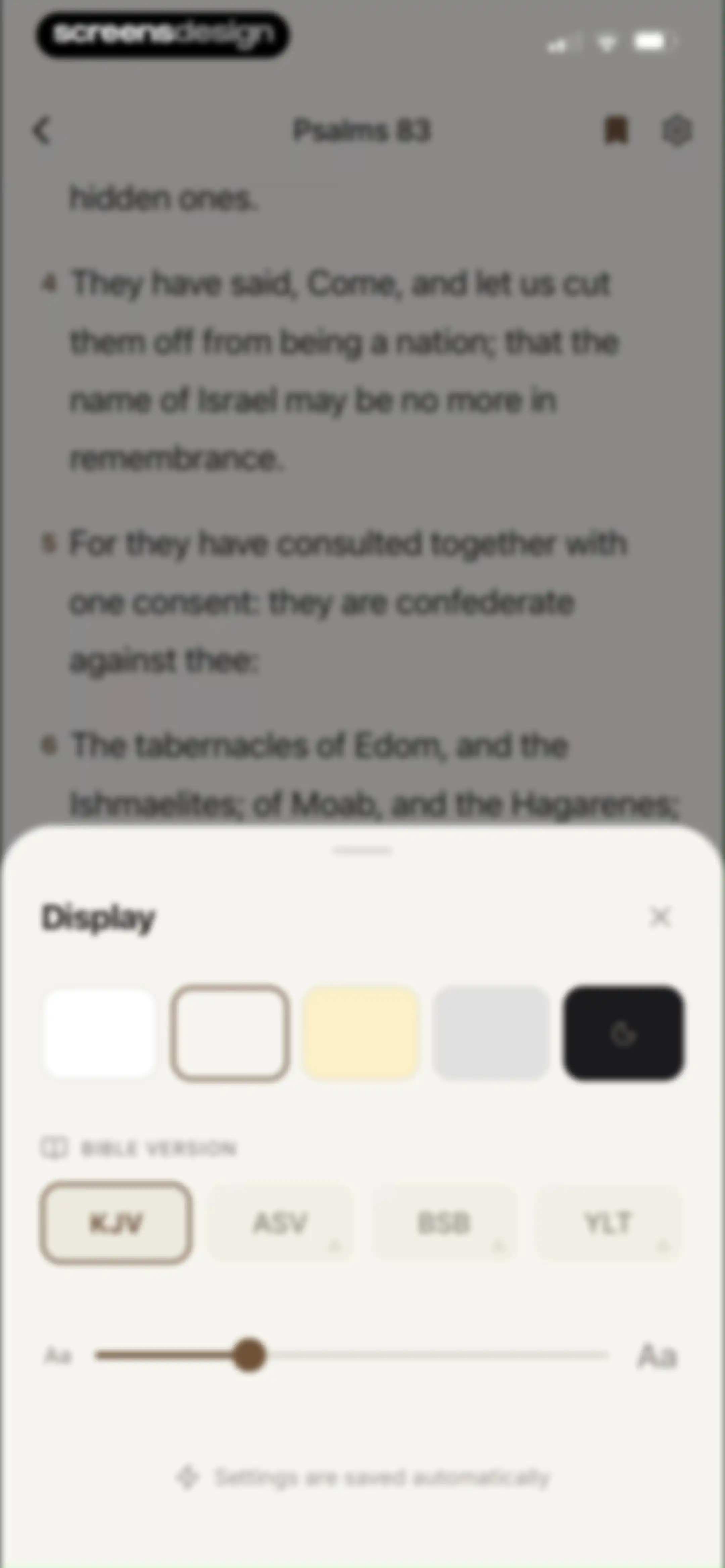 Holy Bible Widget: Daily Verse screen 108