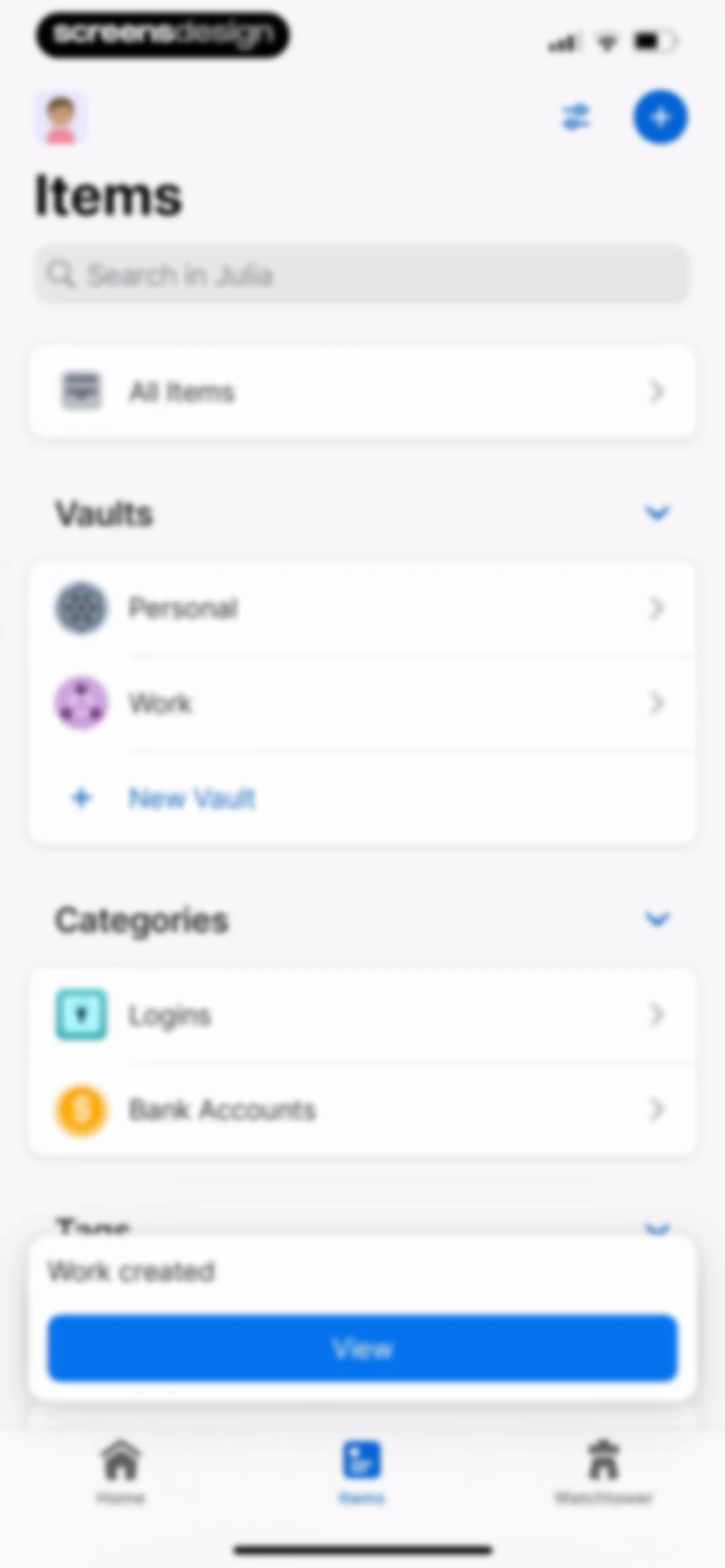 1Password: Password Manager screen 108