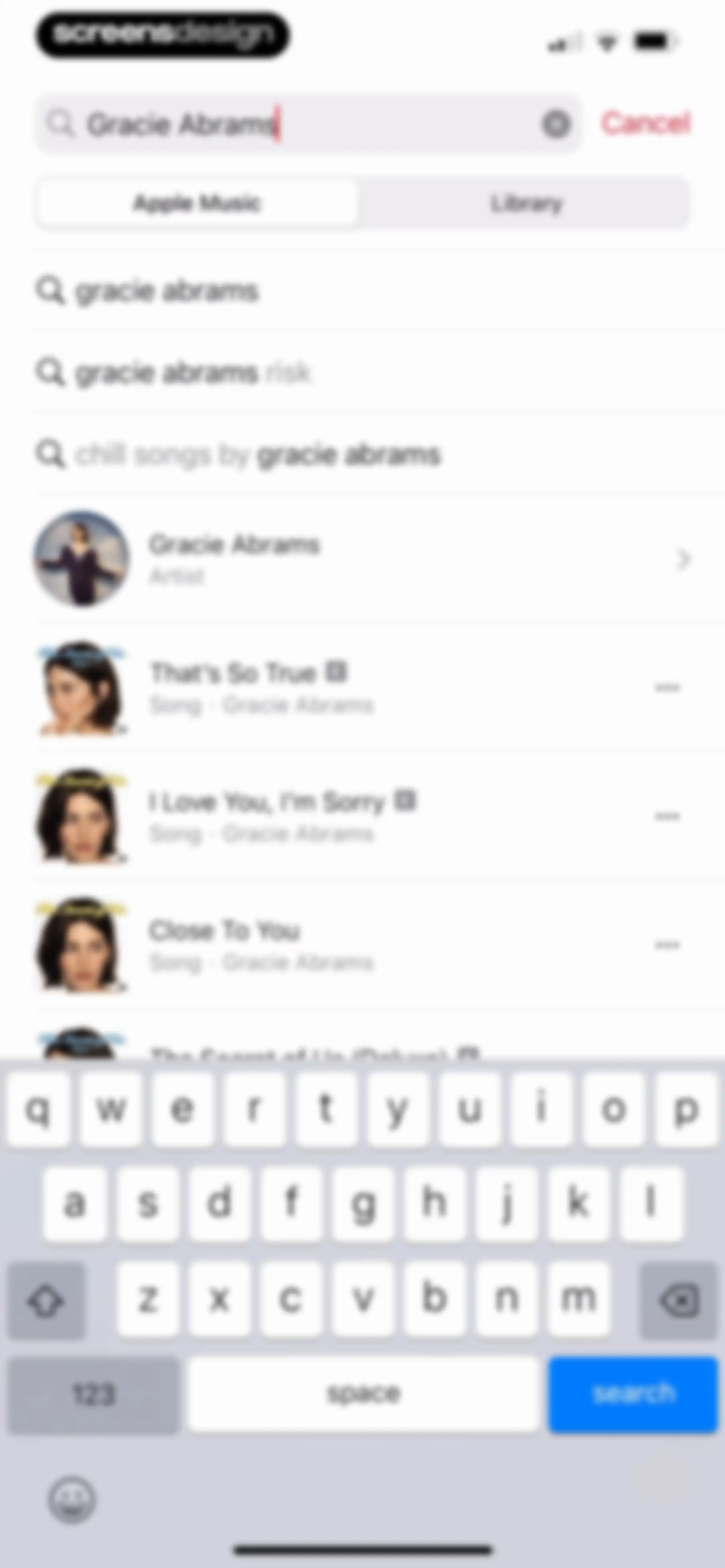 Apple Music screen 144