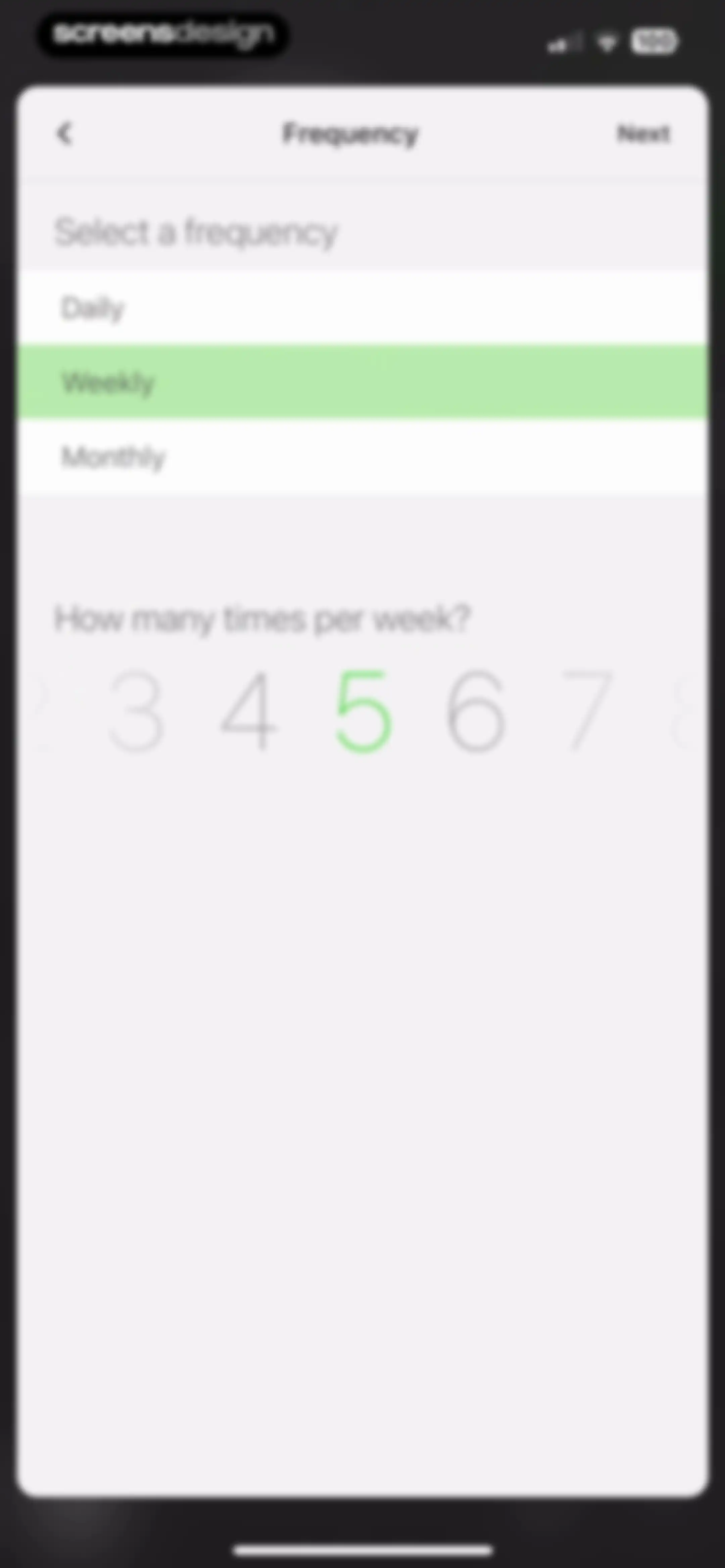 Today Habit tracker screen 44