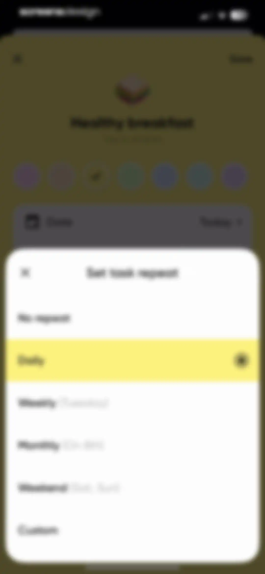 Me+ Lifestyle Routine screen 72