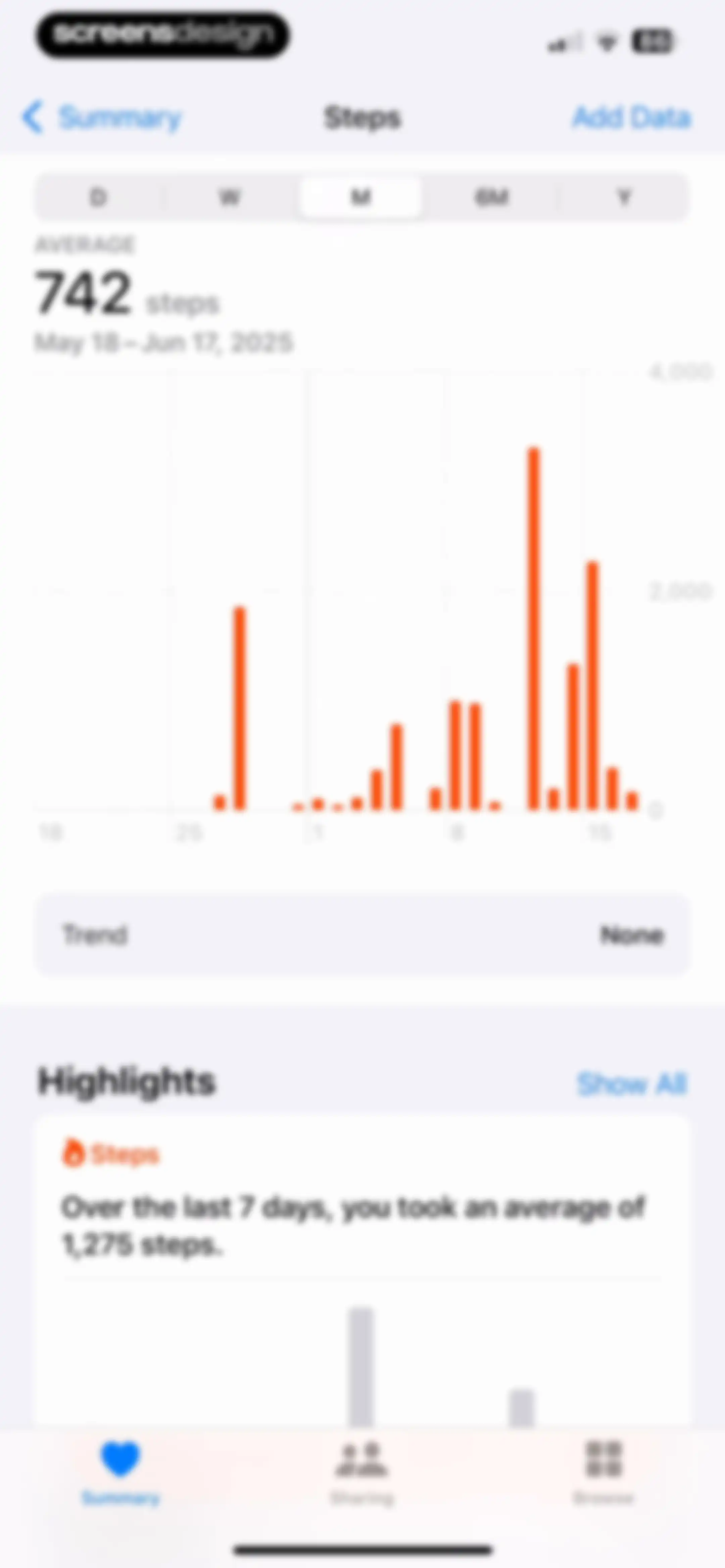 Apple Health screen 22