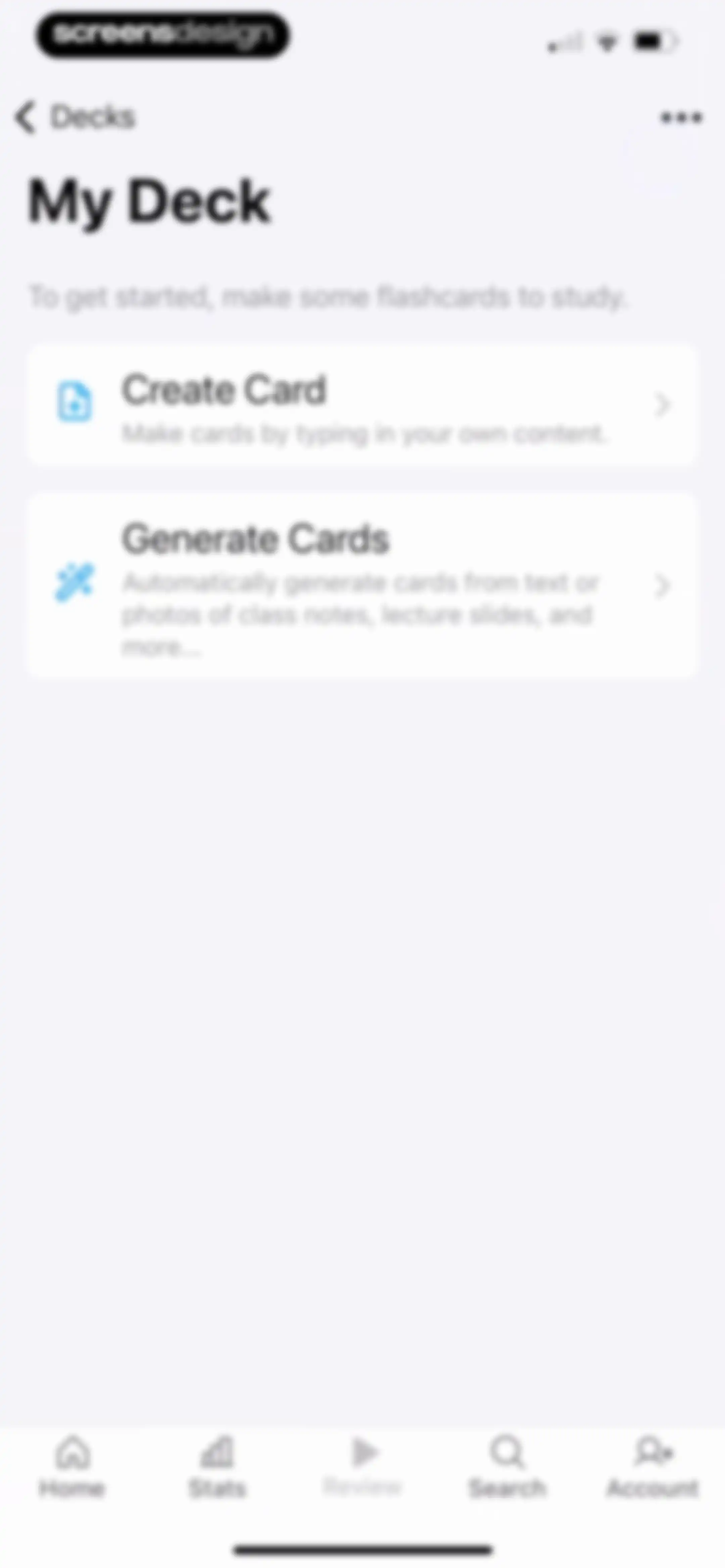 AlgoApp - Flashcards screen 23