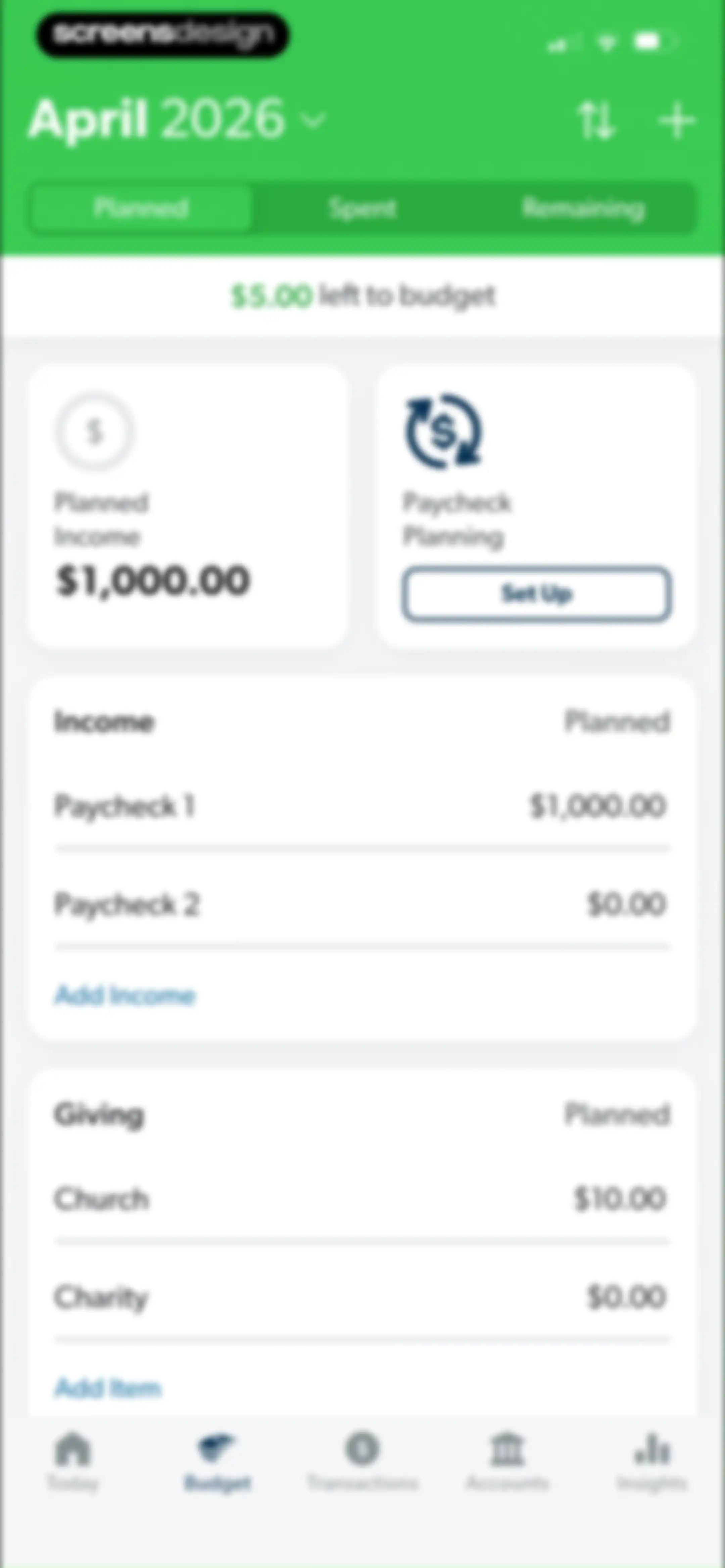 EveryDollar: Budget Management screen 35