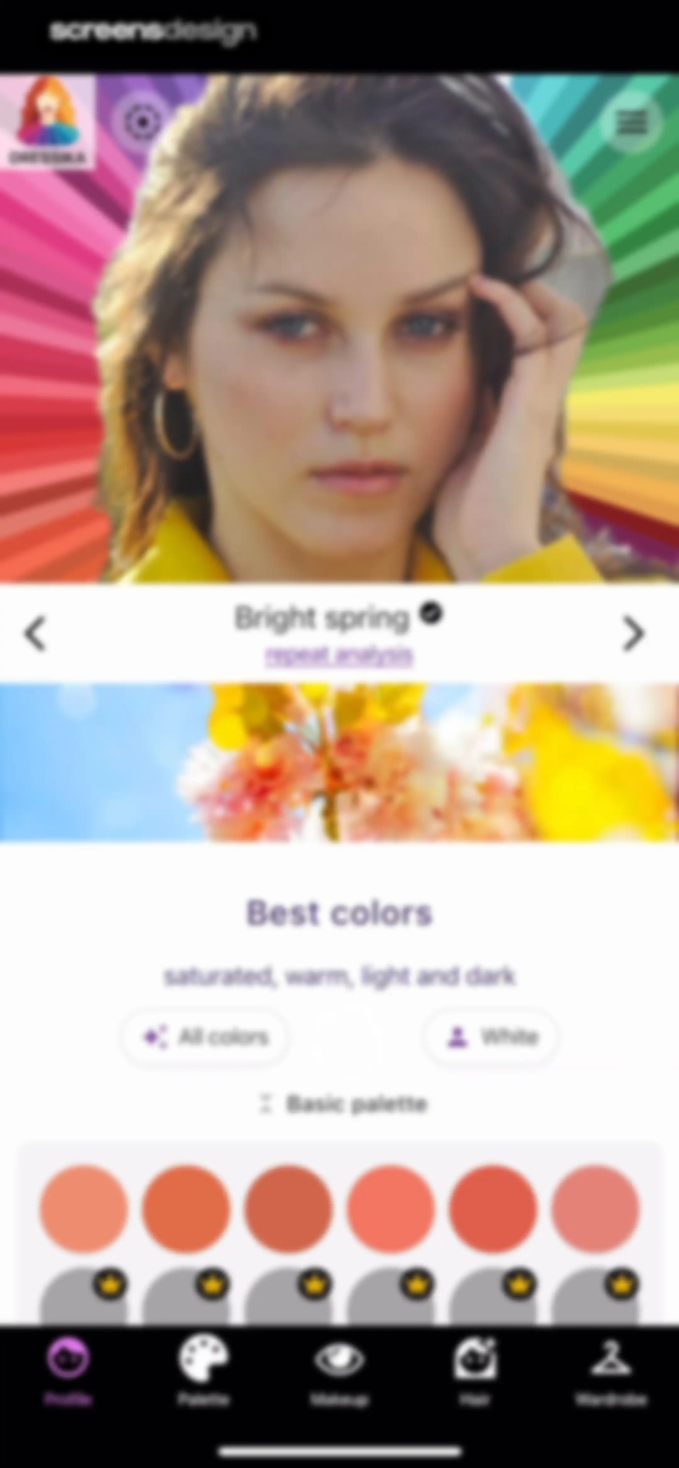 Color Analysis - Dressika screen 22