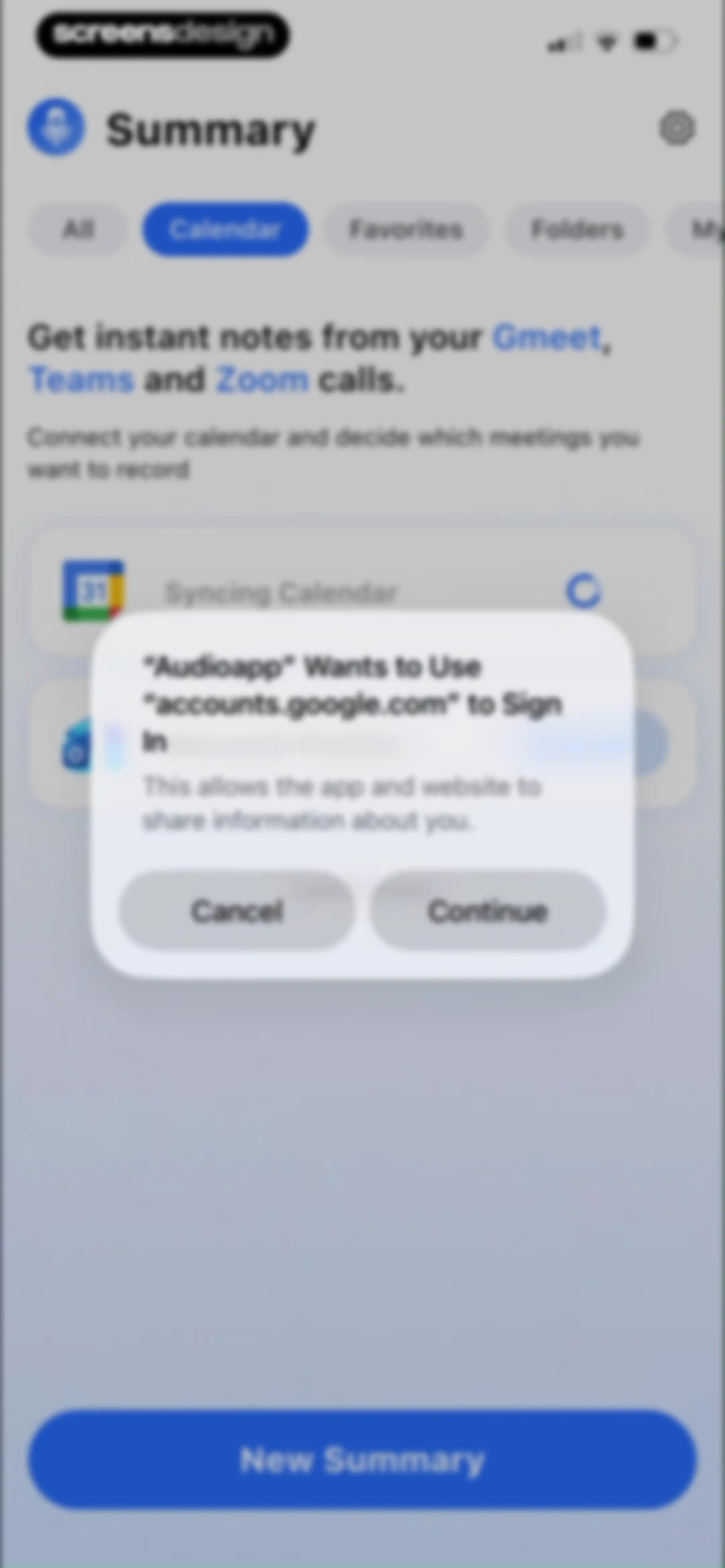 Summary - AI Note Taker screen 81
