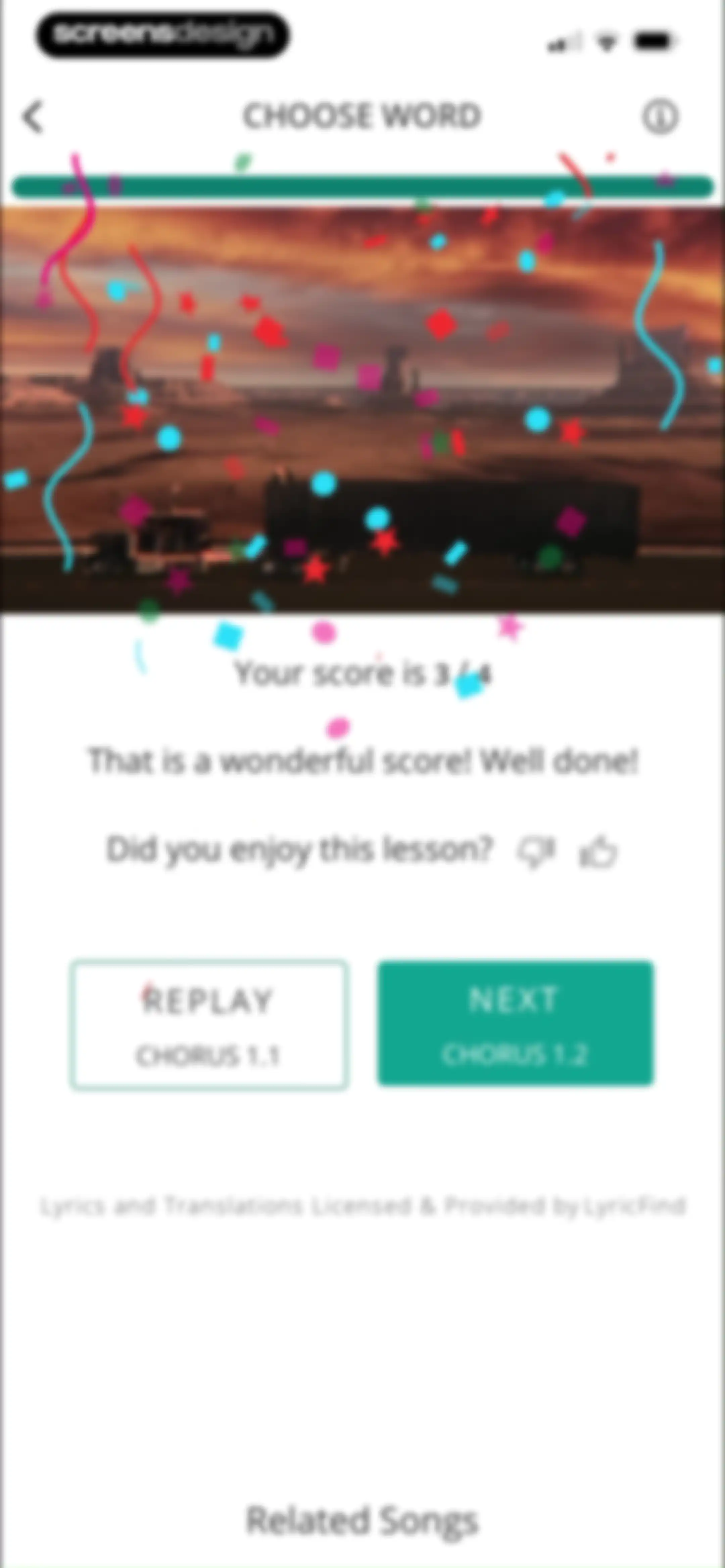 LyricFluent: Learn Languages screen 88