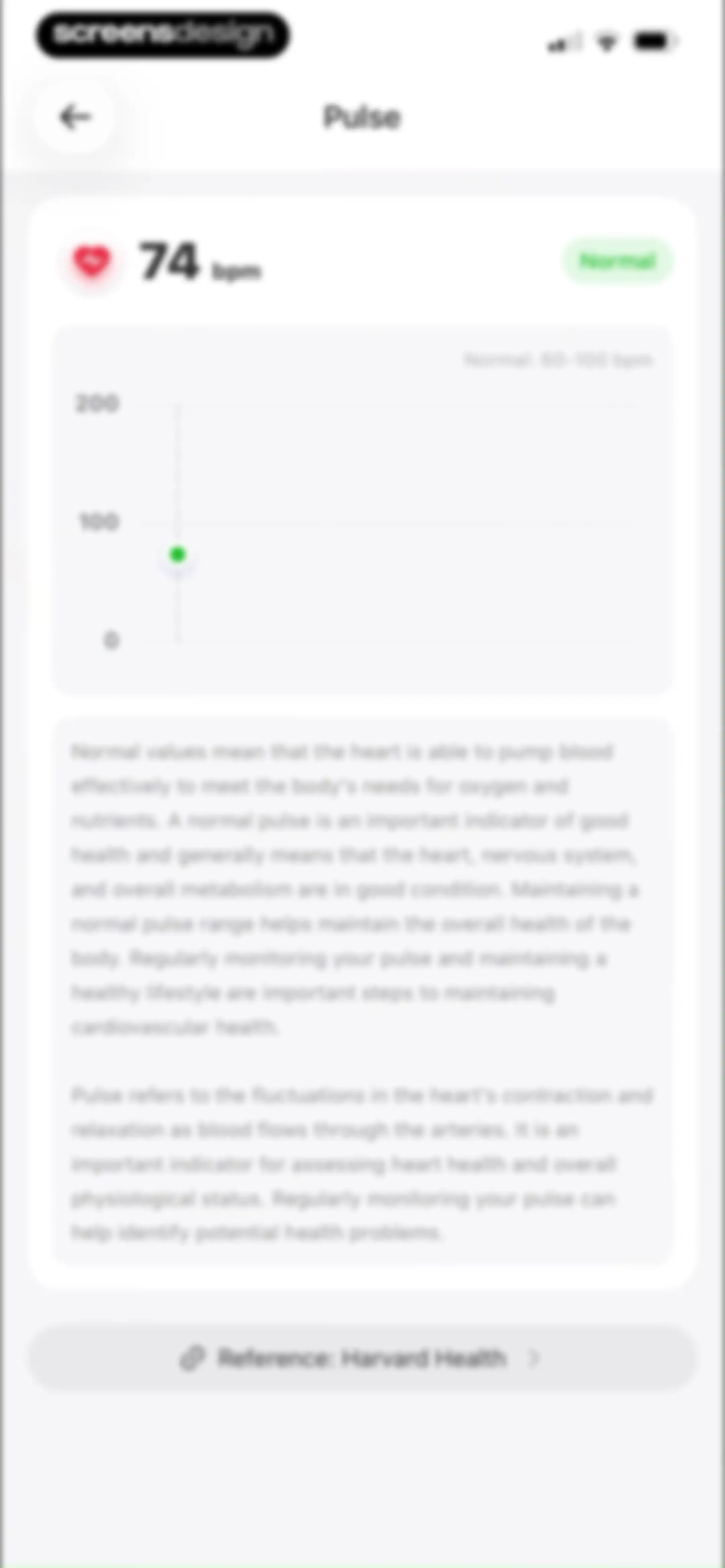 Health Tracker- HeartRate & BP screen 26