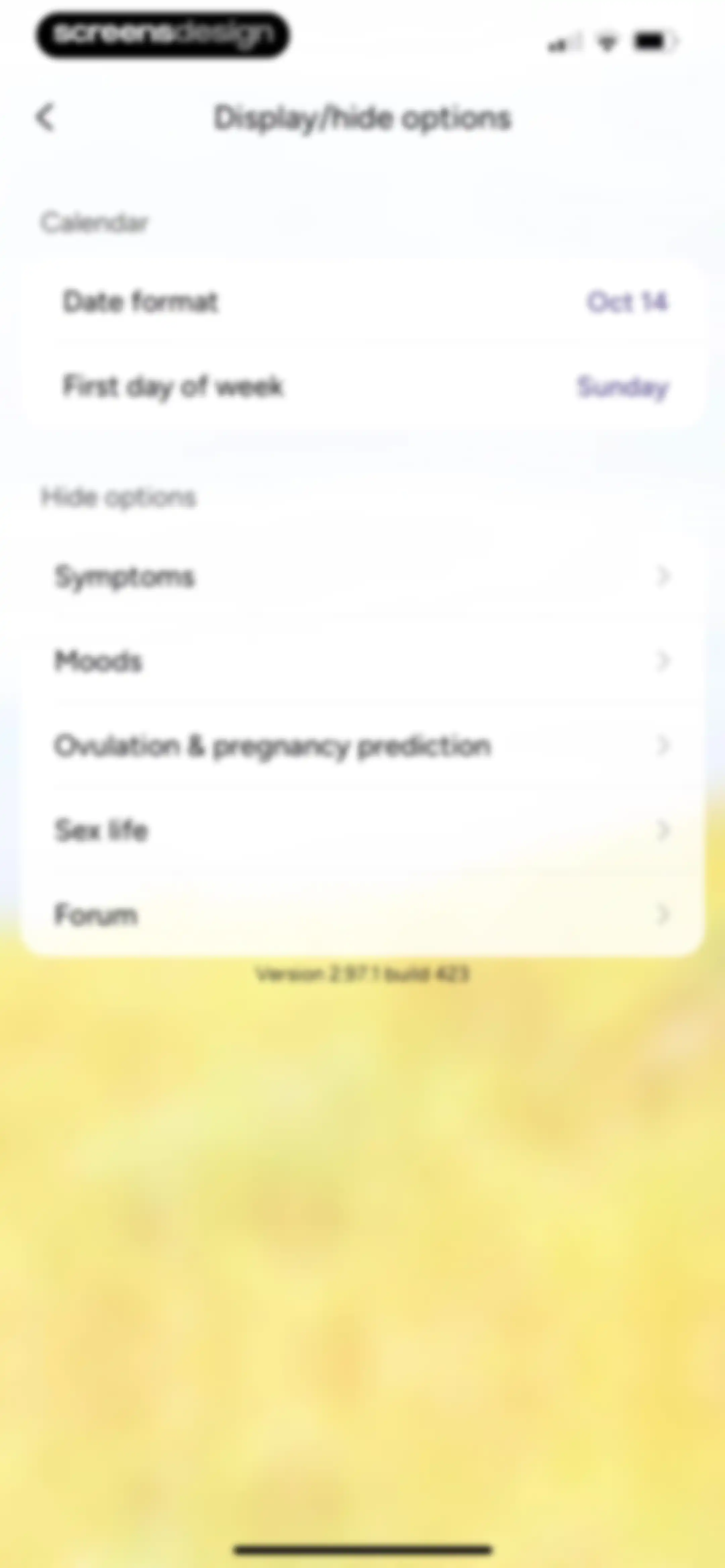 Period Tracker Period Calendar screen 193