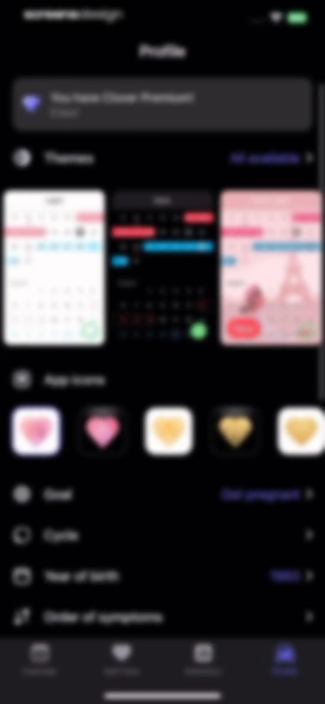 Clover －Period Tracker, Cycle screen 82