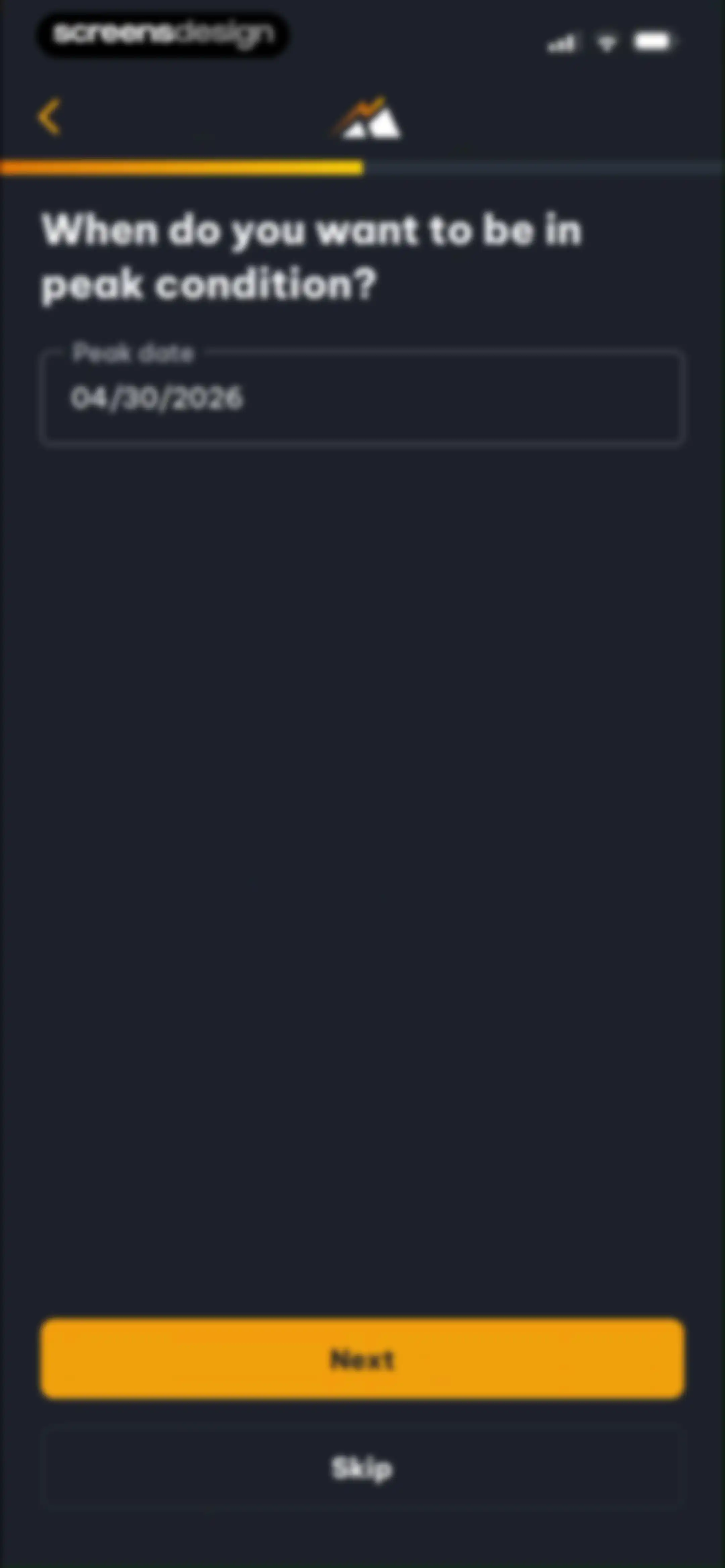 Peak Strength screen 17