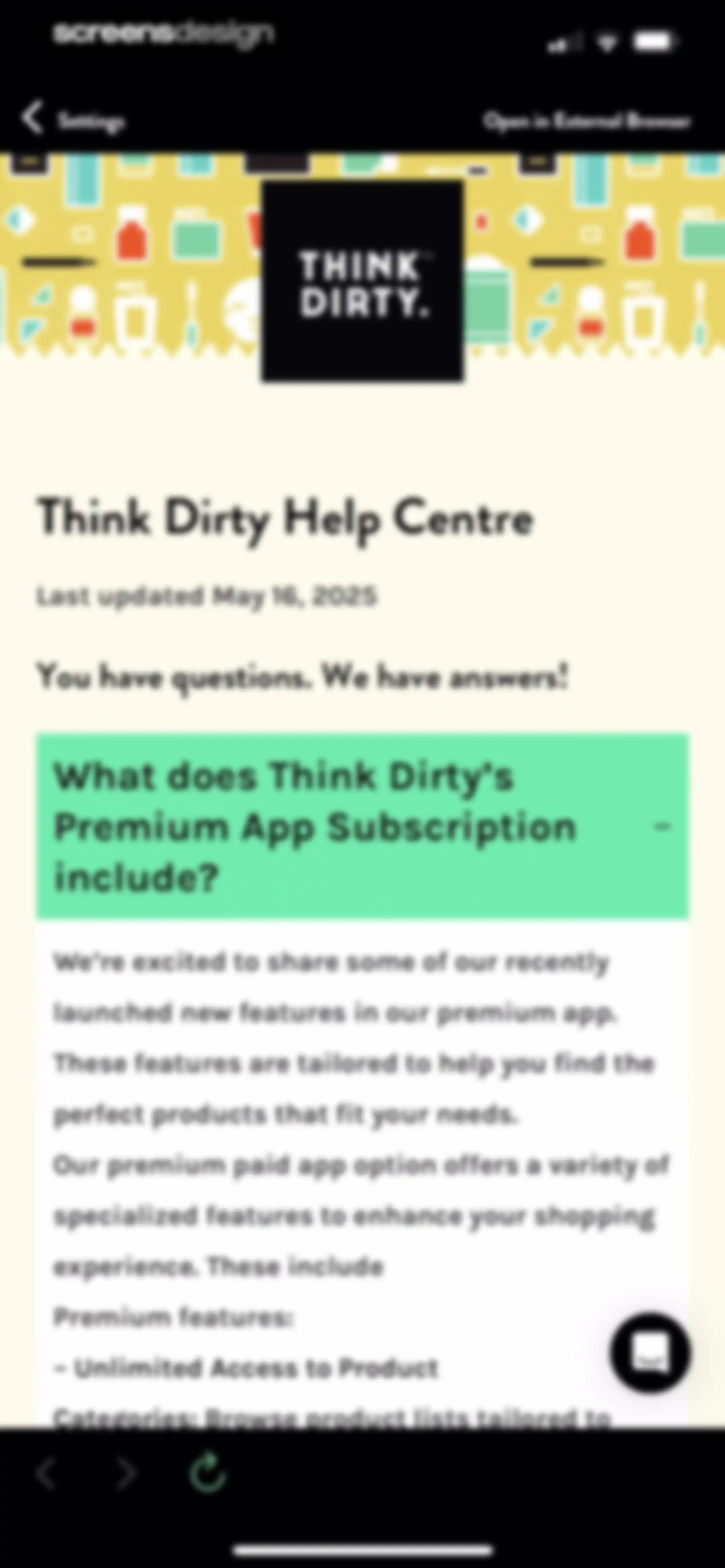 Think Dirty – Shop Clean screen 158