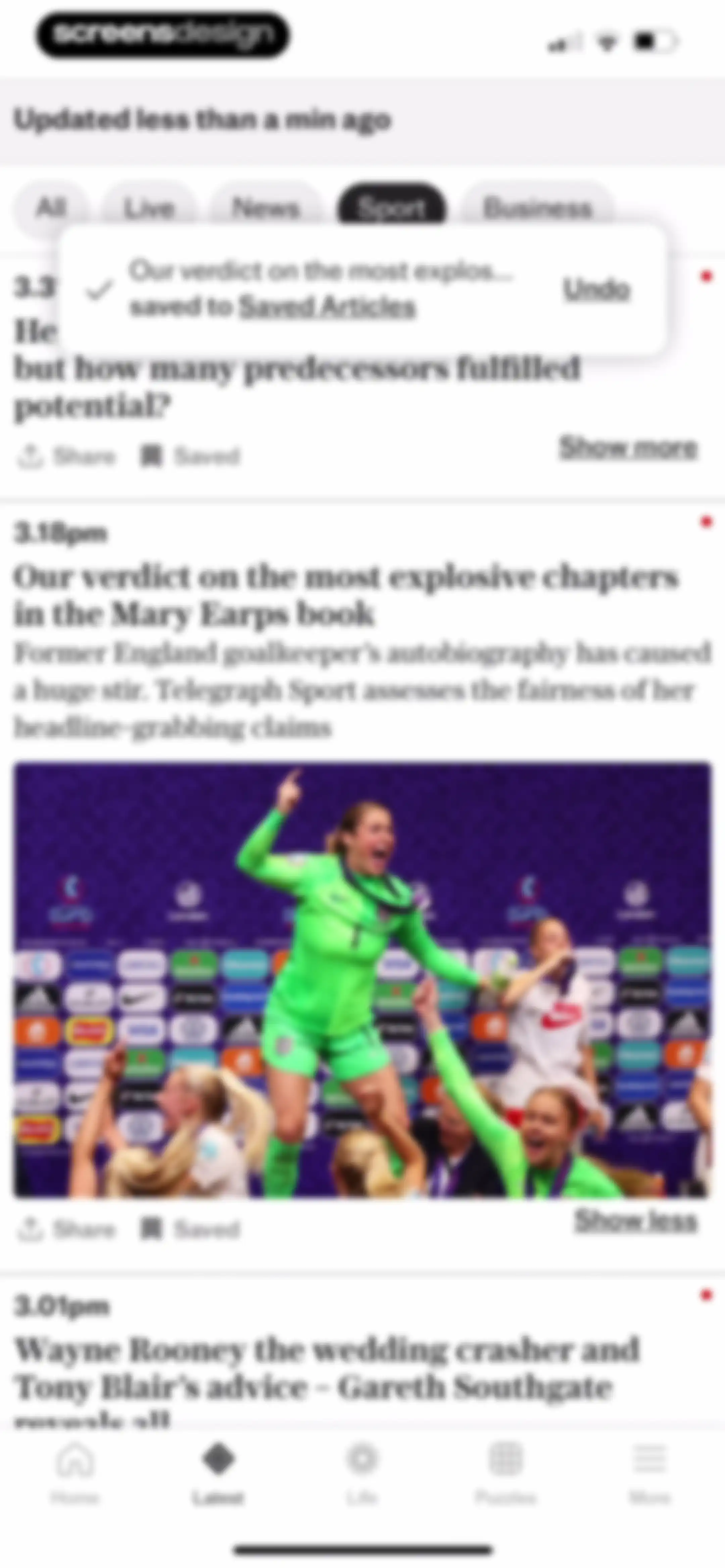 The Telegraph: UK & World News screen 47